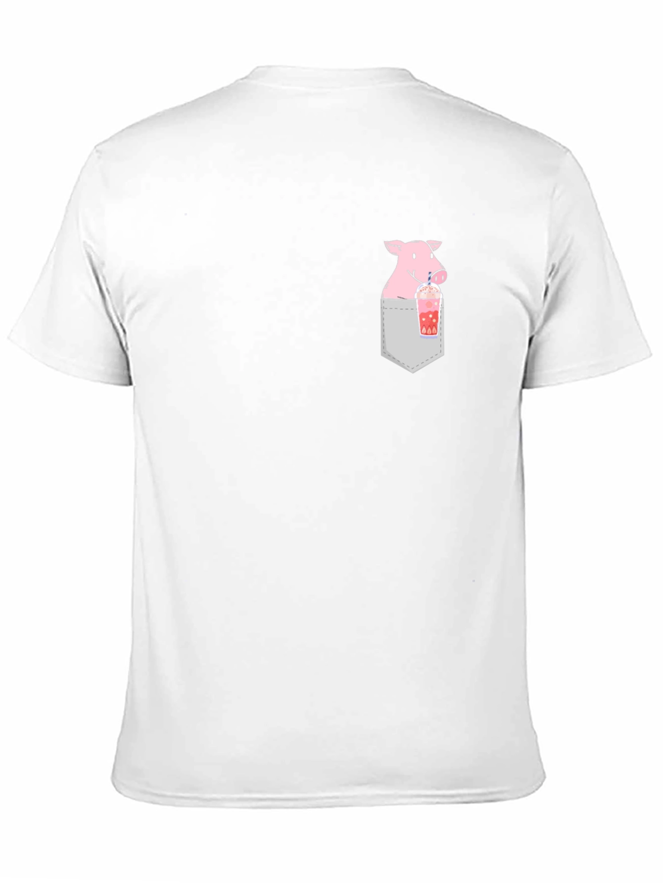 Pig Boba Pocket Tee - Cute Graphic T-Shirt