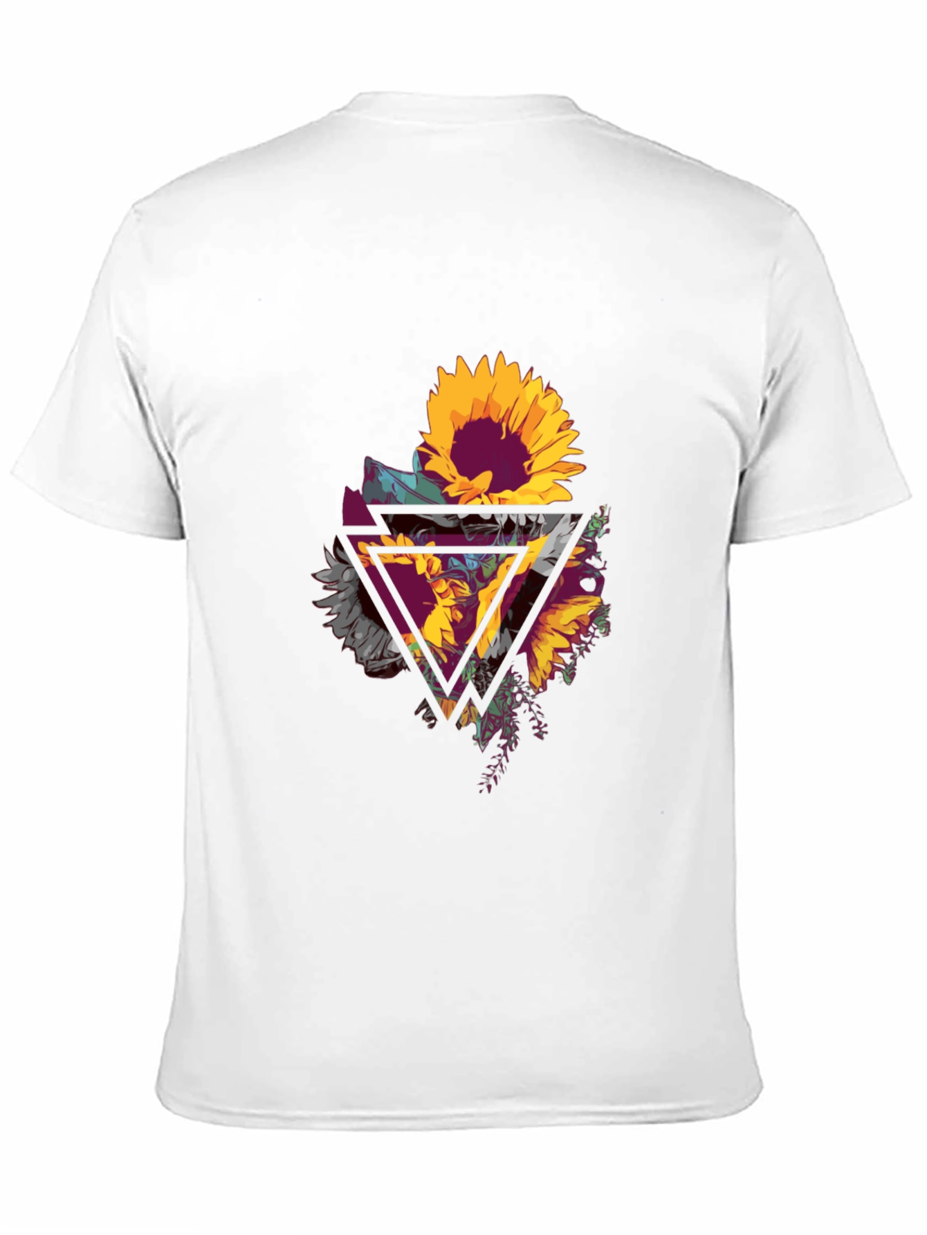 Sunflower Geometric Graphic Tee - Mens Black T-Shirt