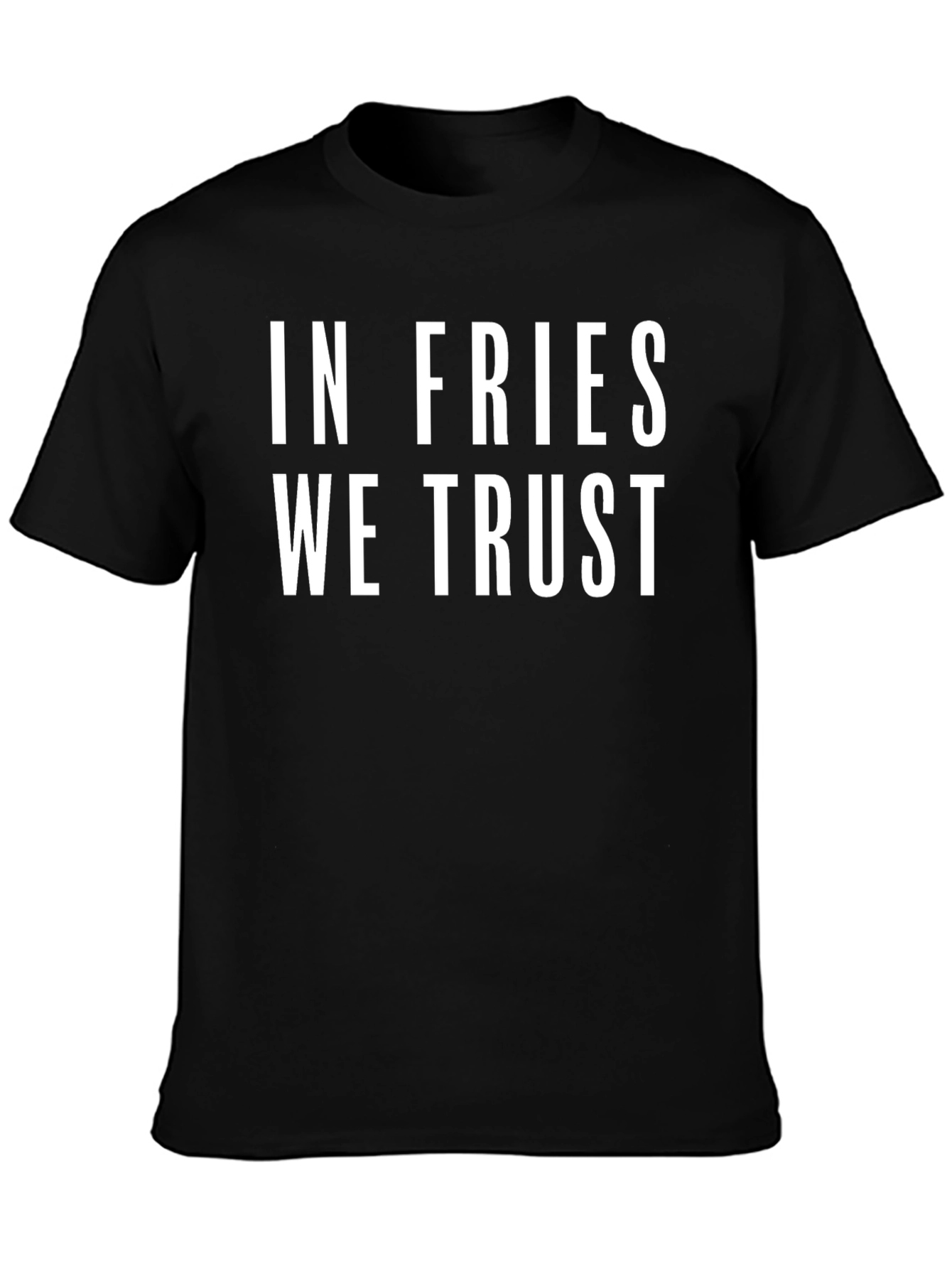 In Fries We Trust Black Graphic Tee