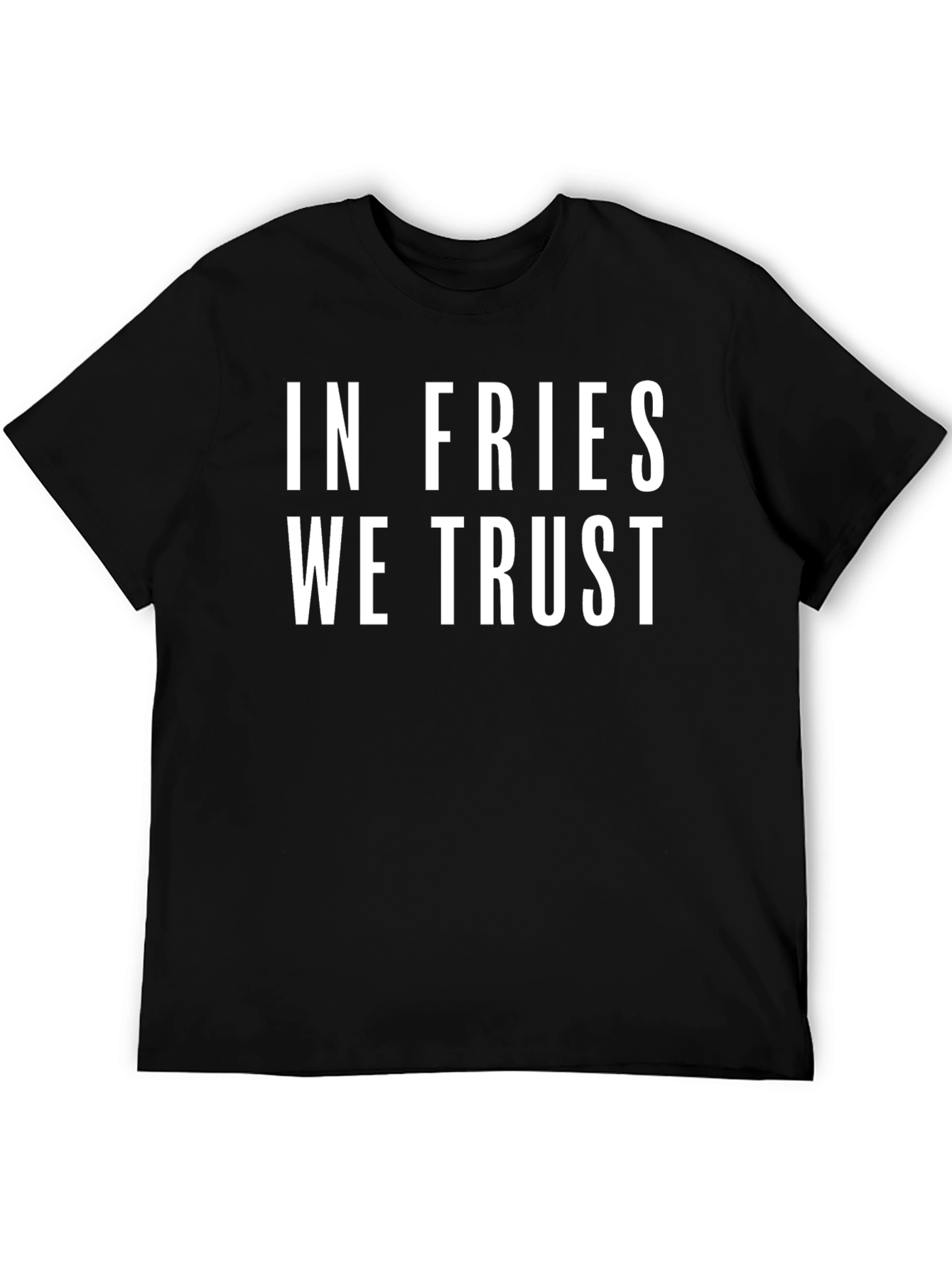 In Fries We Trust Black Graphic Tee