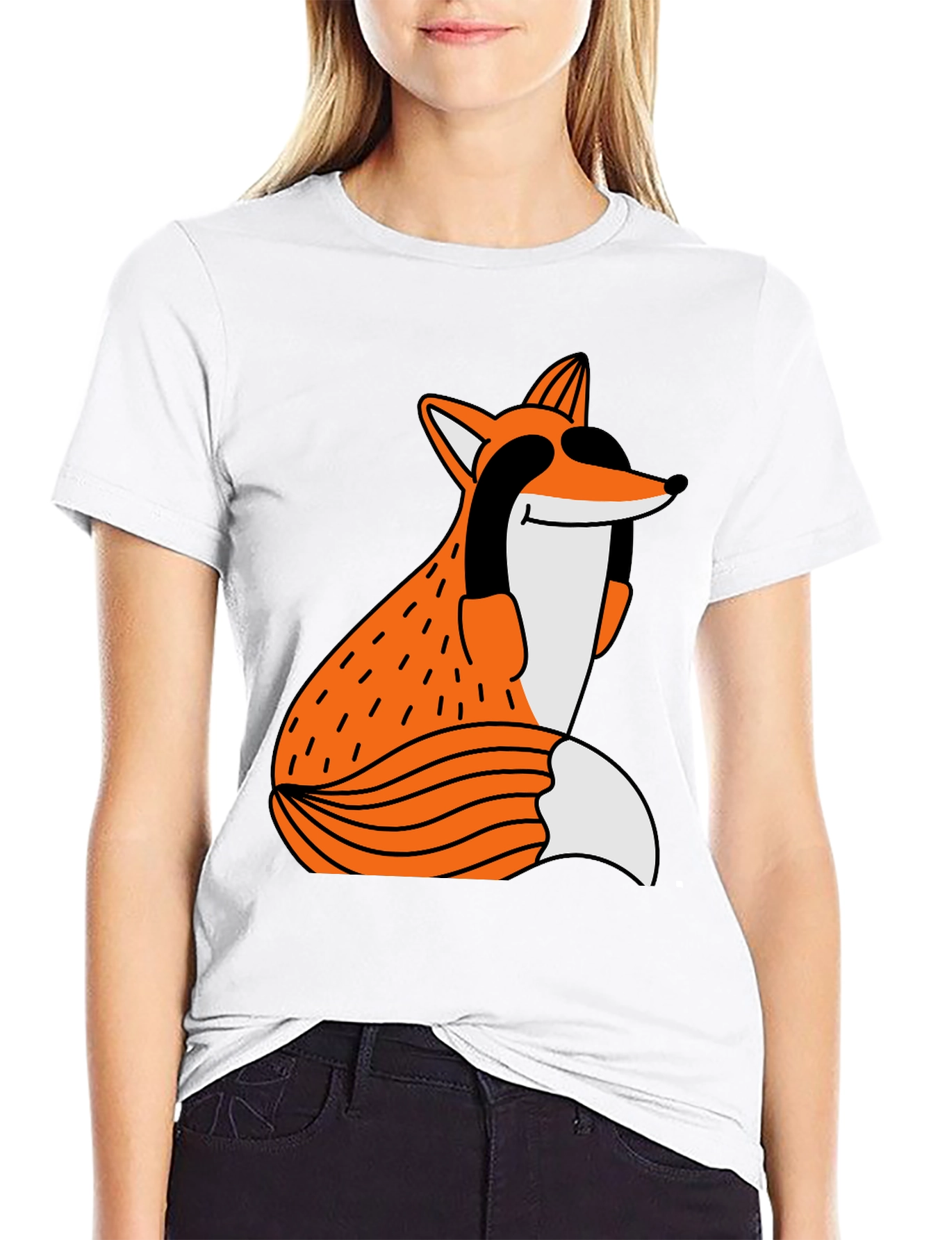Funky Fox Graphic Tee - Unisex Black T-Shirt