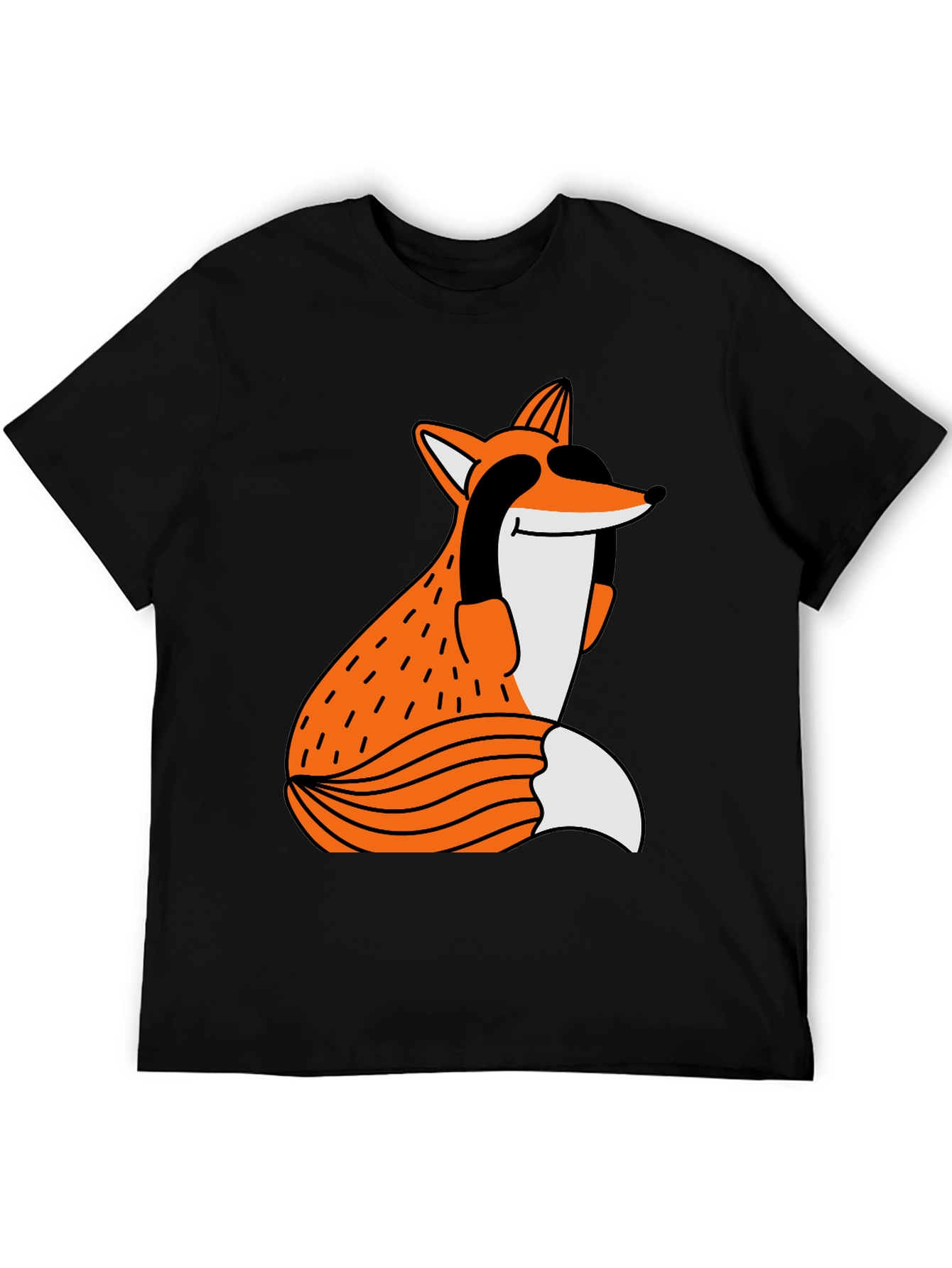 Funky Fox Graphic Tee - Unisex Black T-Shirt