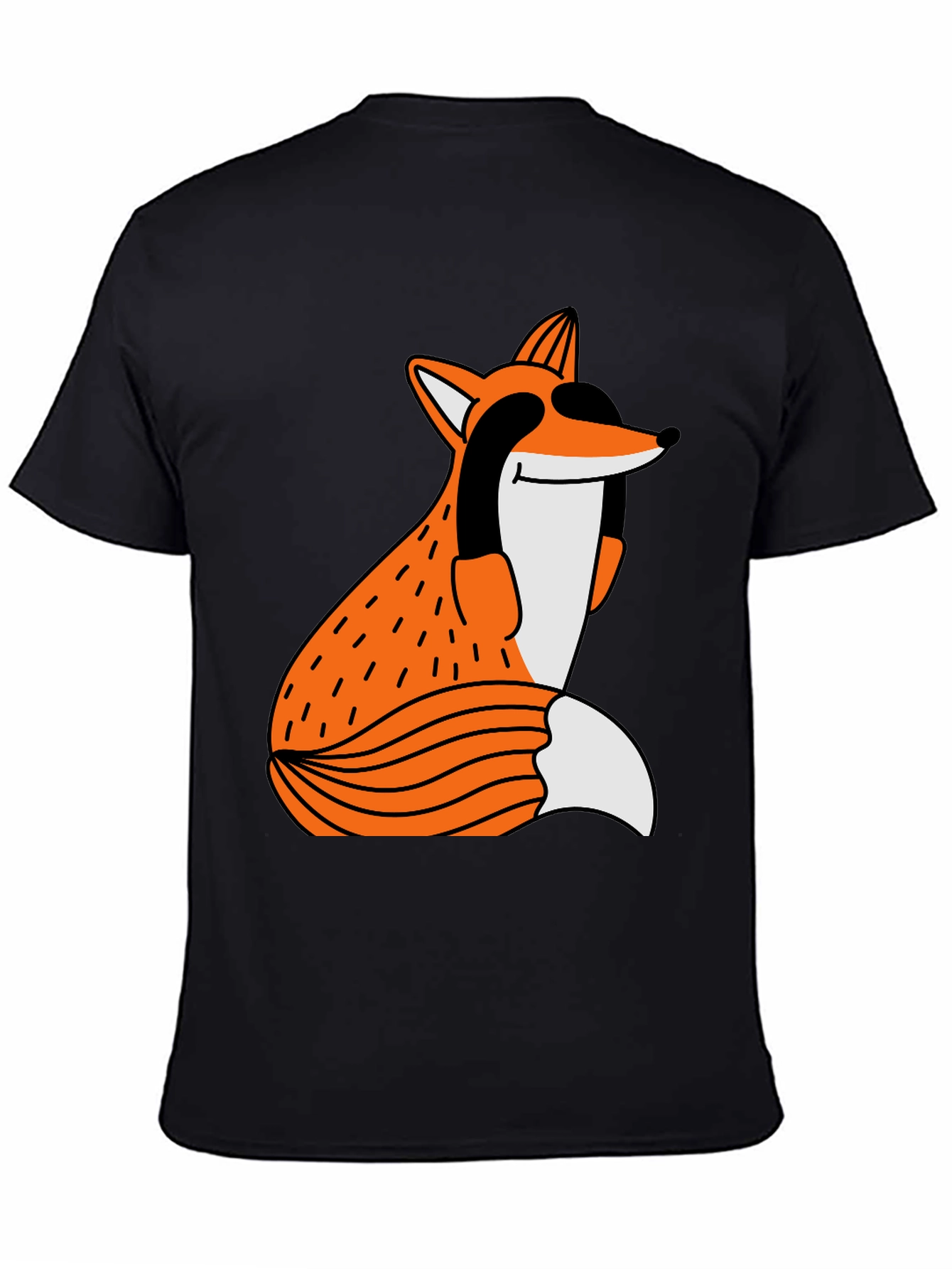 Funky Fox Graphic Tee - Unisex Black T-Shirt