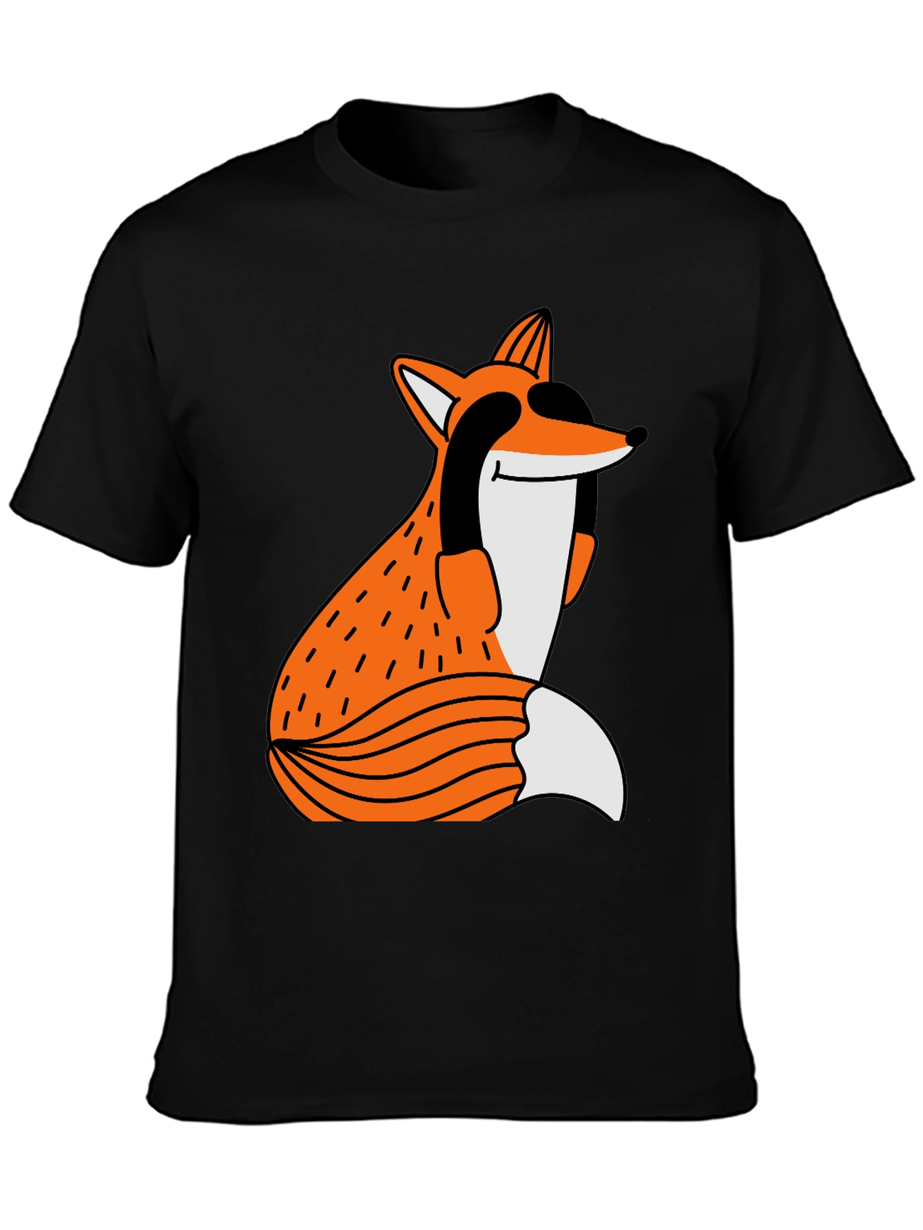 Funky Fox Graphic Tee - Unisex Black T-Shirt