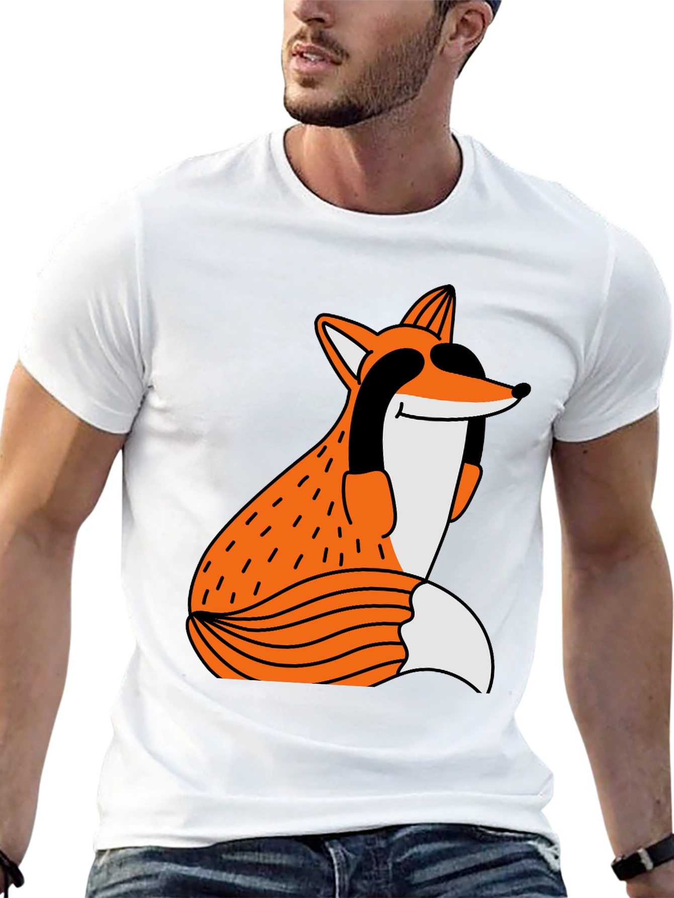 Funky Fox Graphic Tee - Unisex Black T-Shirt