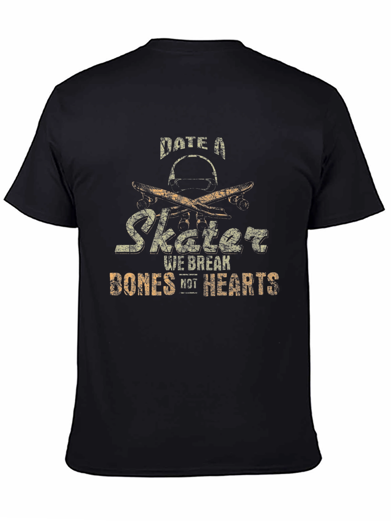 Date a Skater Black Graphic T-Shirt