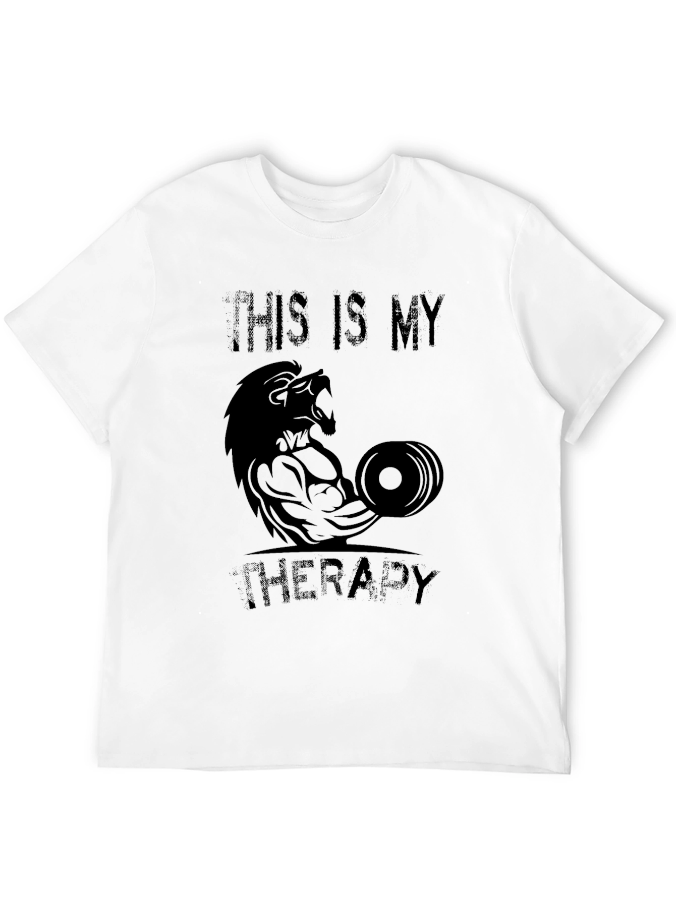 Lion Gym Therapy Black T-Shirt