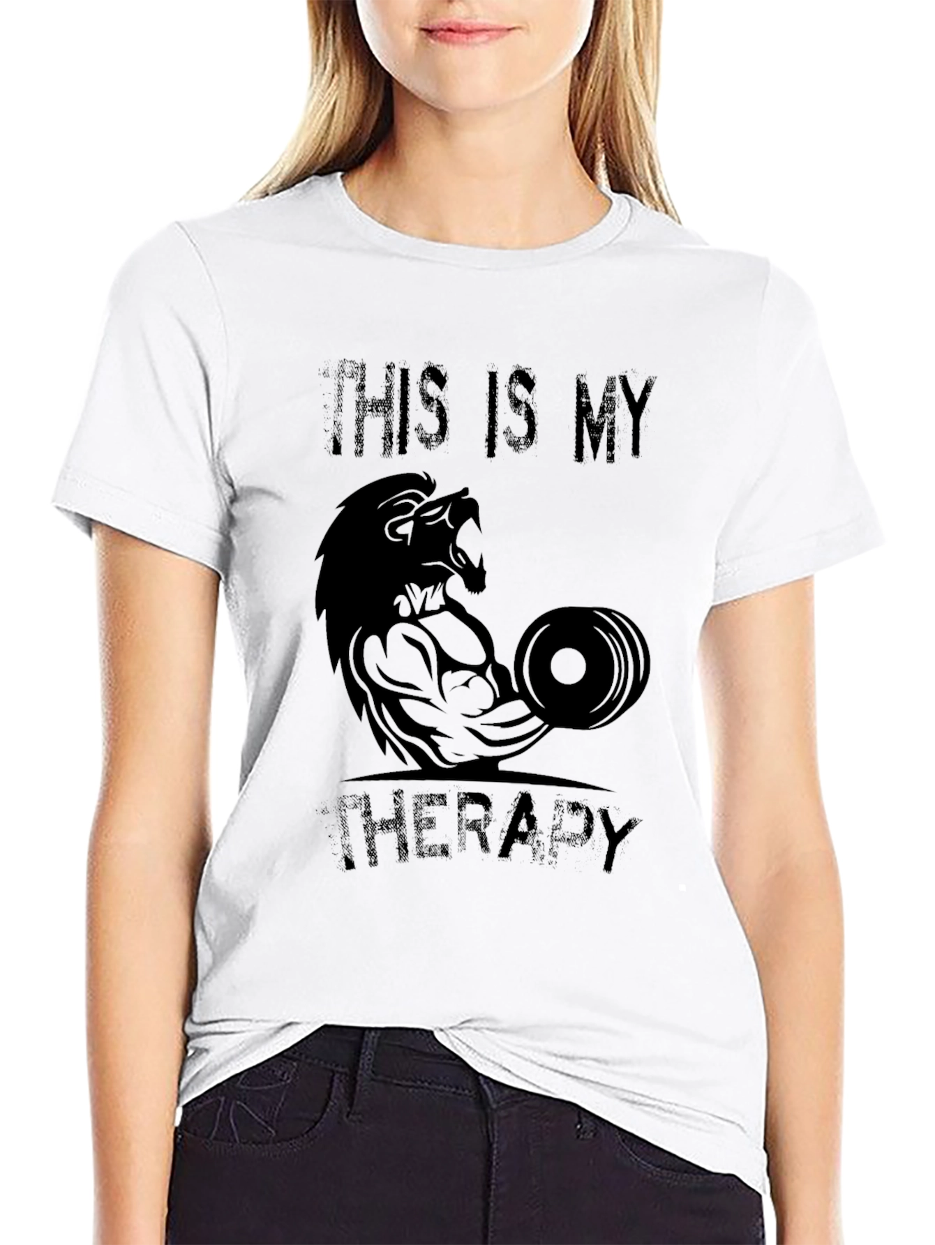 Lion Gym Therapy Black T-Shirt