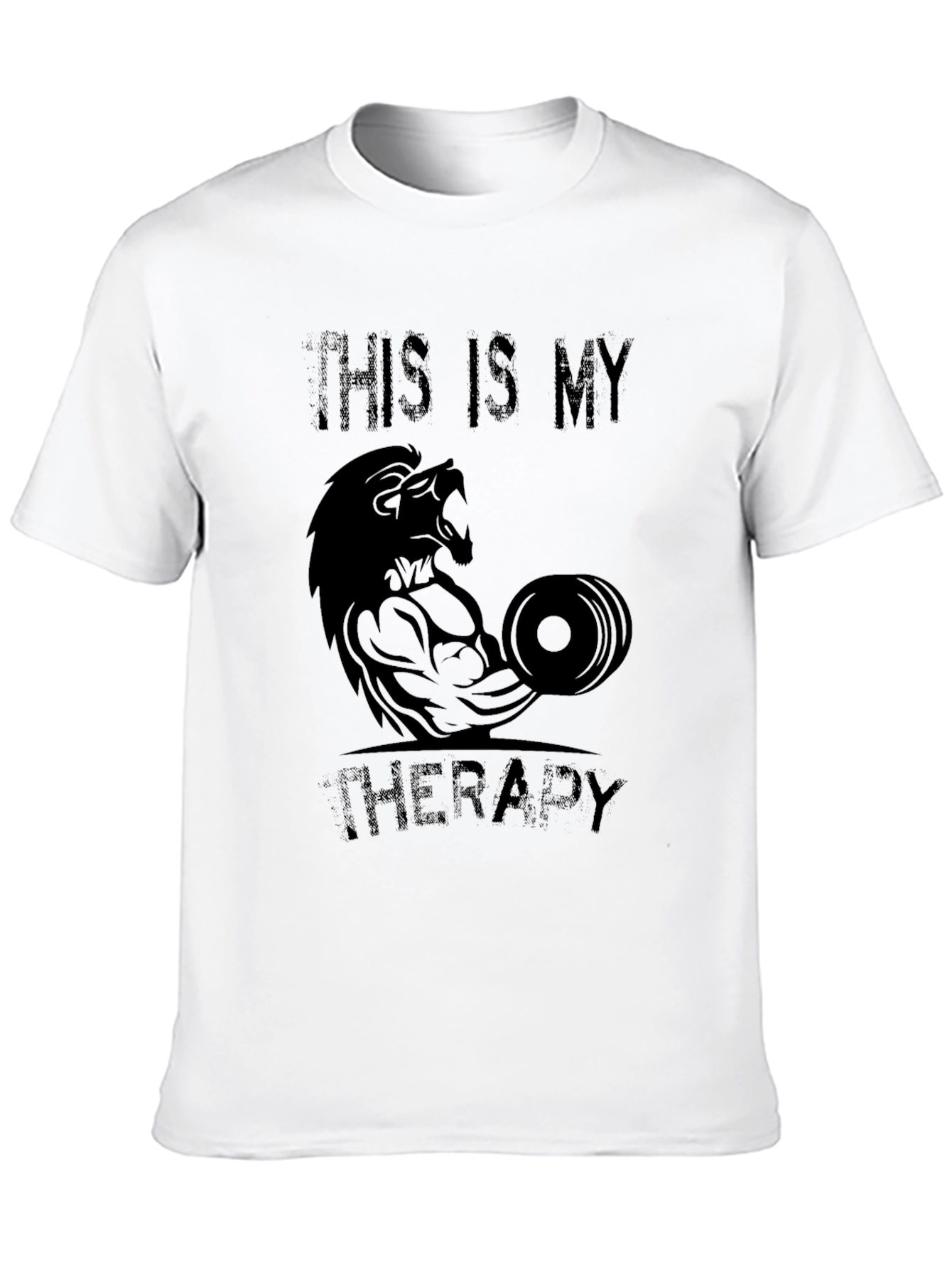 Lion Gym Therapy Black T-Shirt