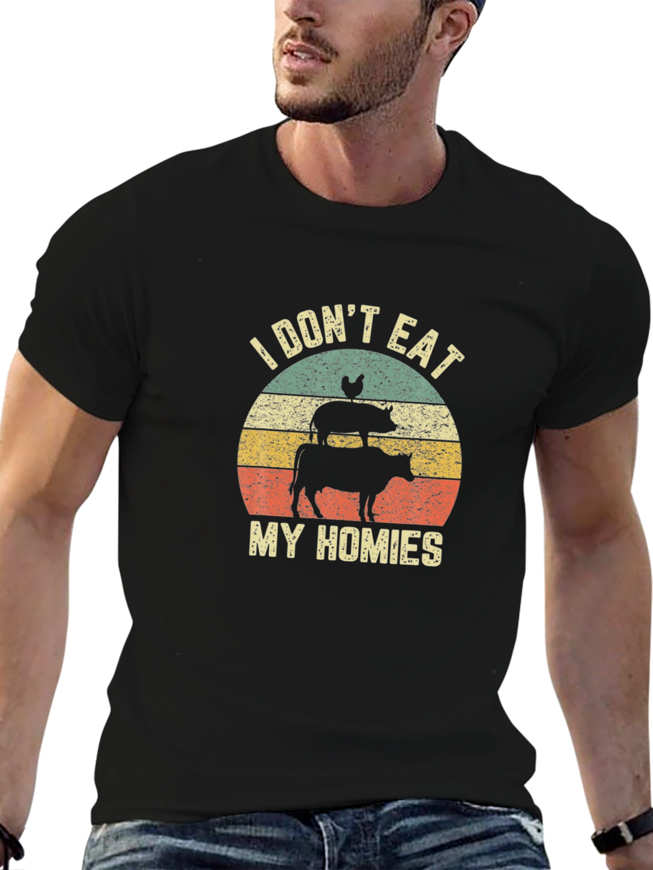I Dont Eat My Homies T-Shirt Vegan Animal Lover