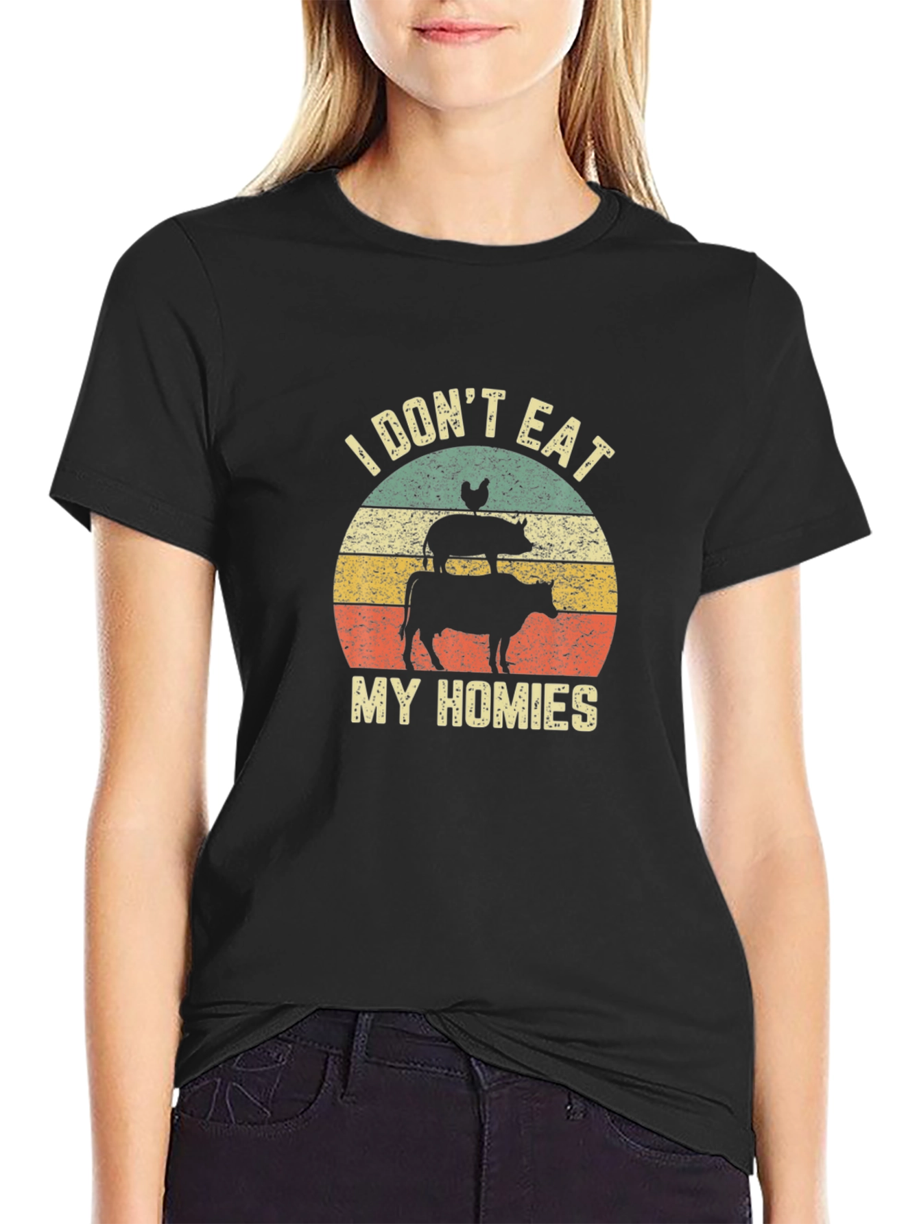 I Dont Eat My Homies T-Shirt Vegan Animal Lover