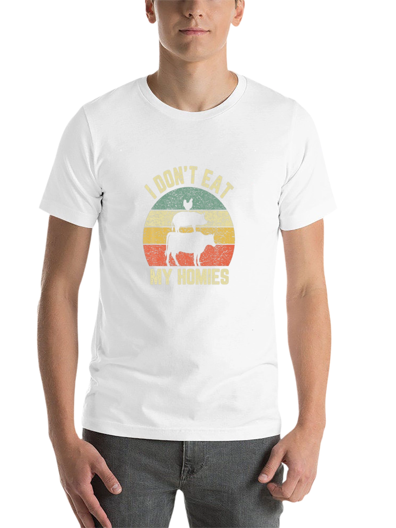 I Dont Eat My Homies T-Shirt Vegan Animal Lover