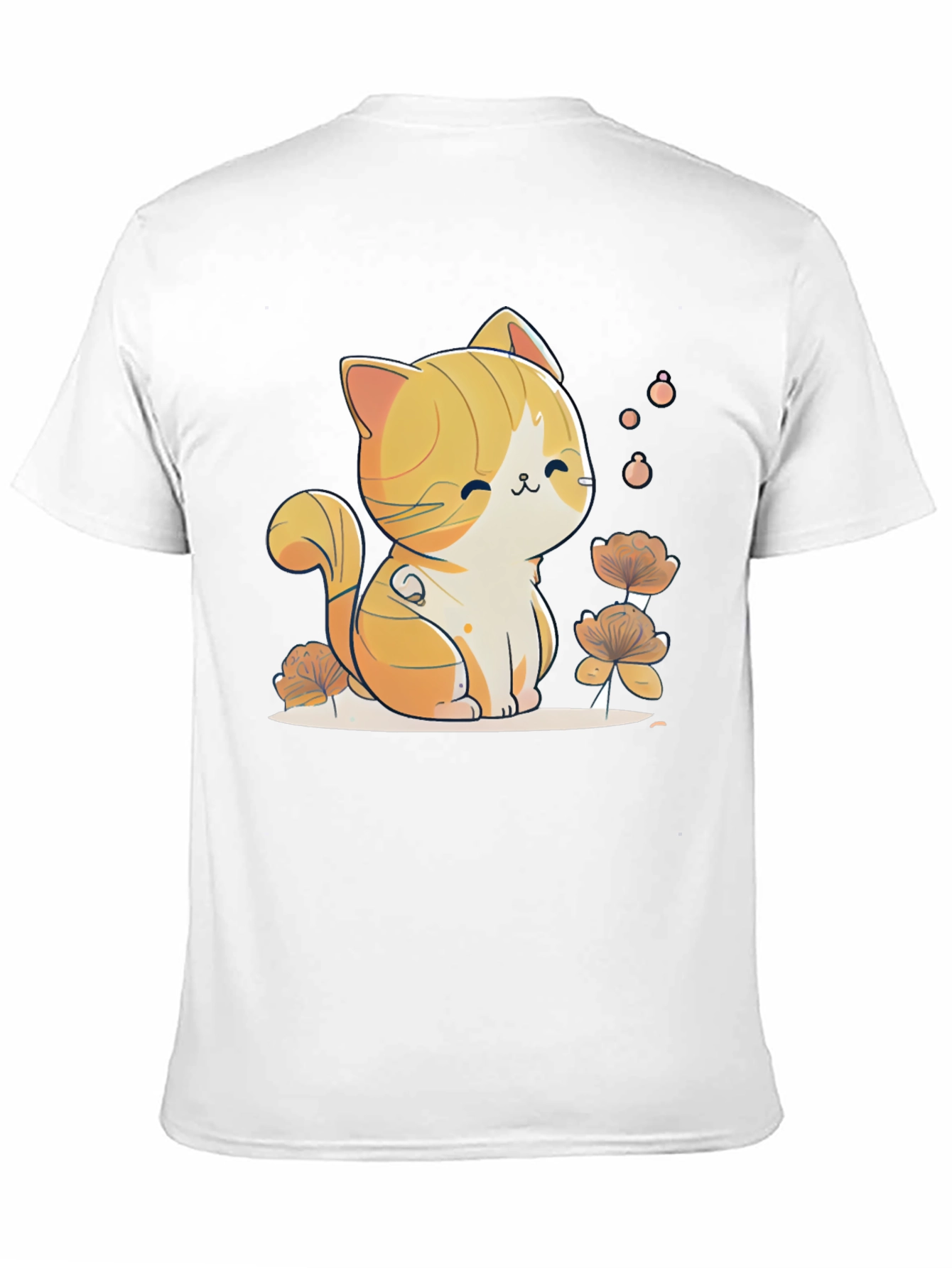 Cute Cat Graphic Tee - Black Cotton Comfort