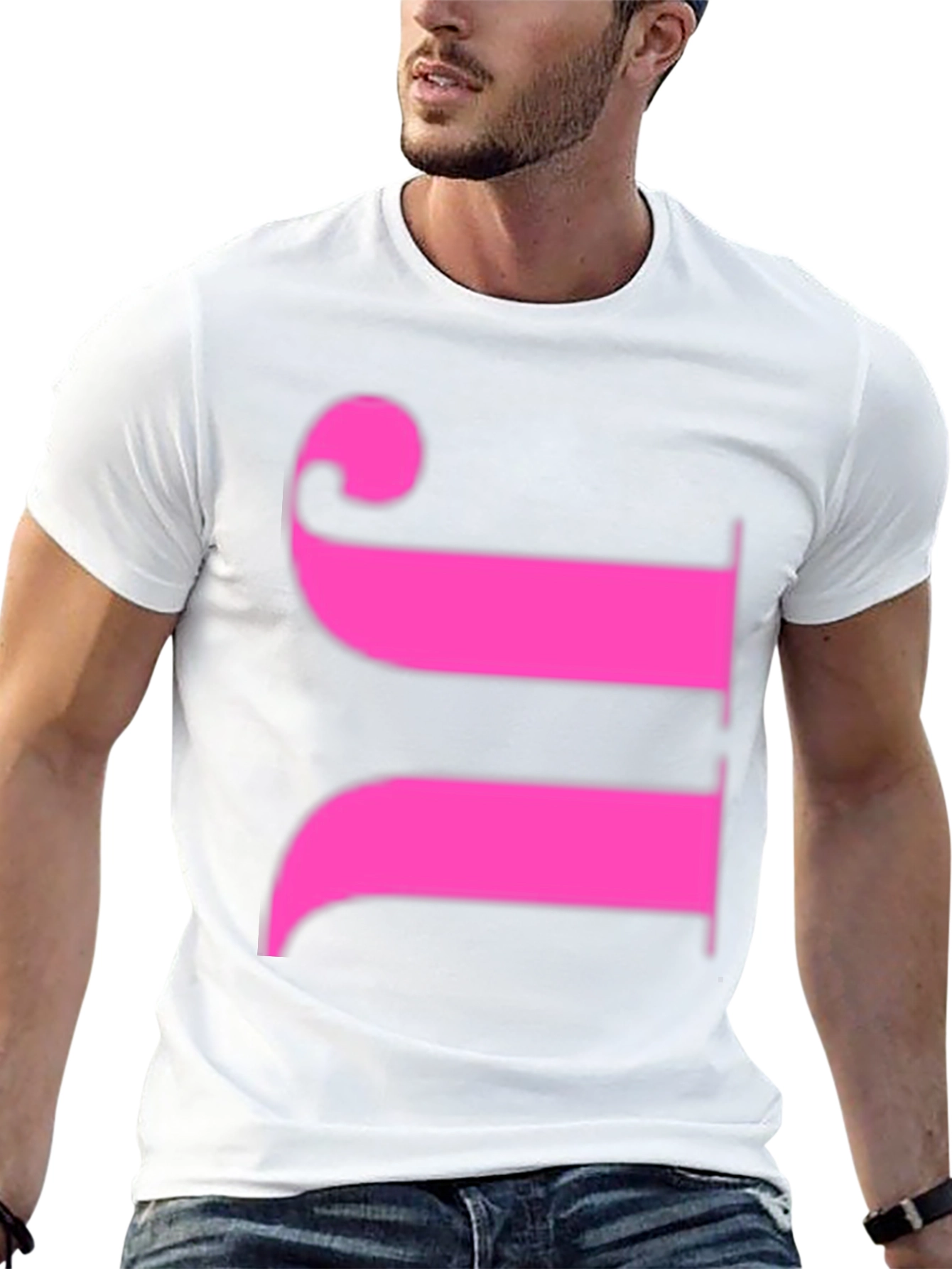 Bold Graphic Tee - Pink Symbol on Black