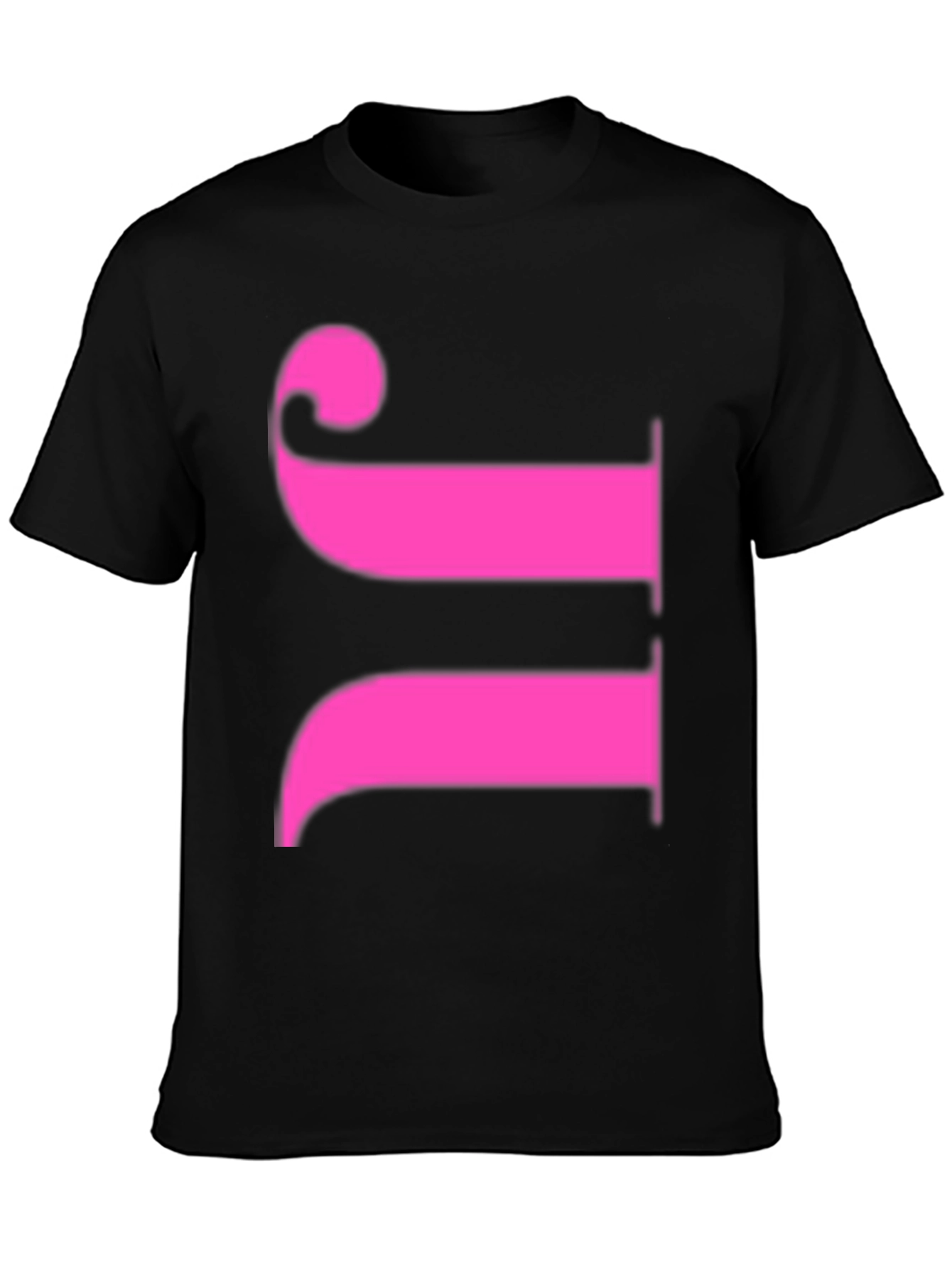 Bold Graphic Tee - Pink Symbol on Black