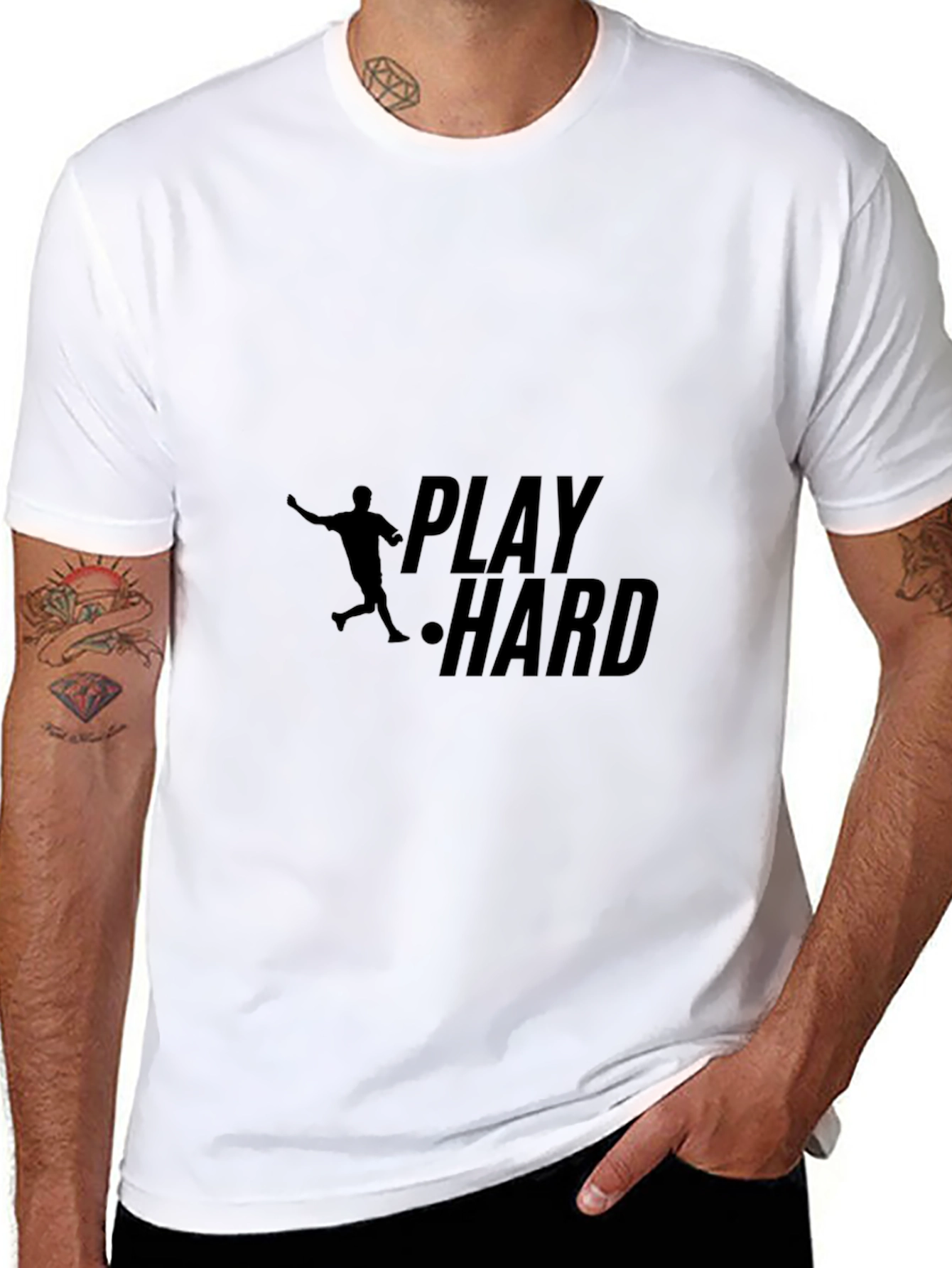 Play Hard Black Graphic Tee