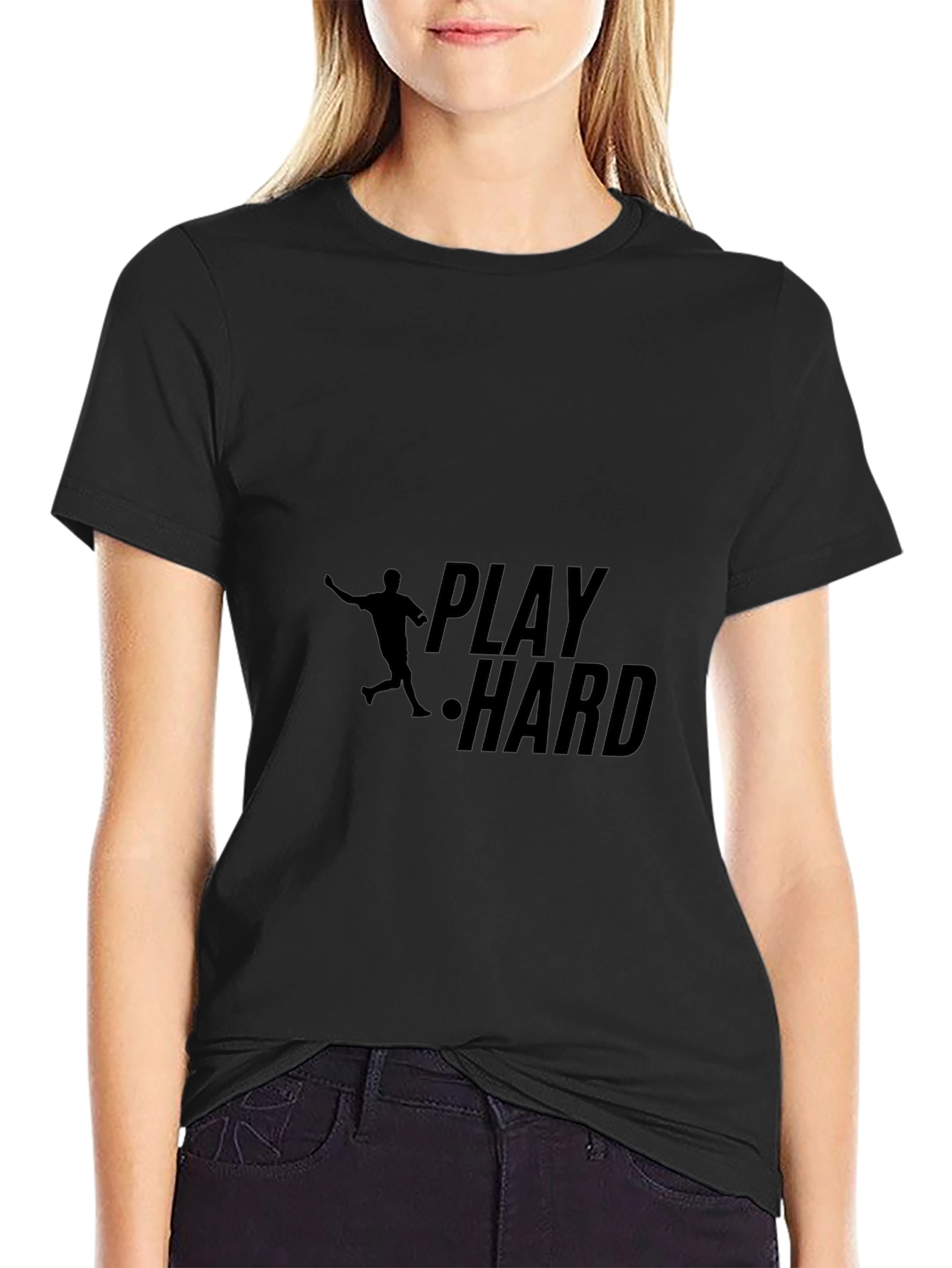 Play Hard Black Graphic Tee
