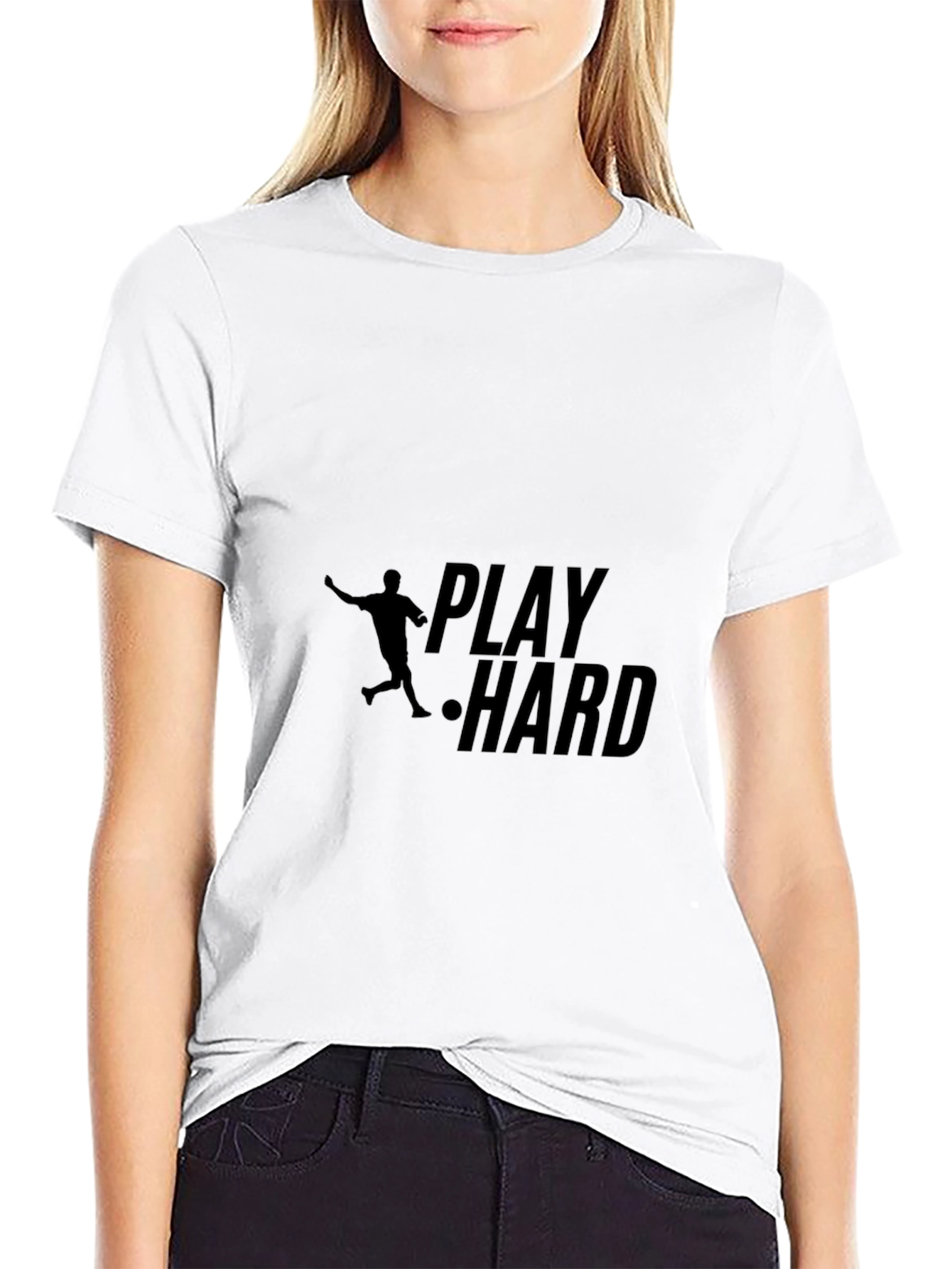 Play Hard Black Graphic Tee