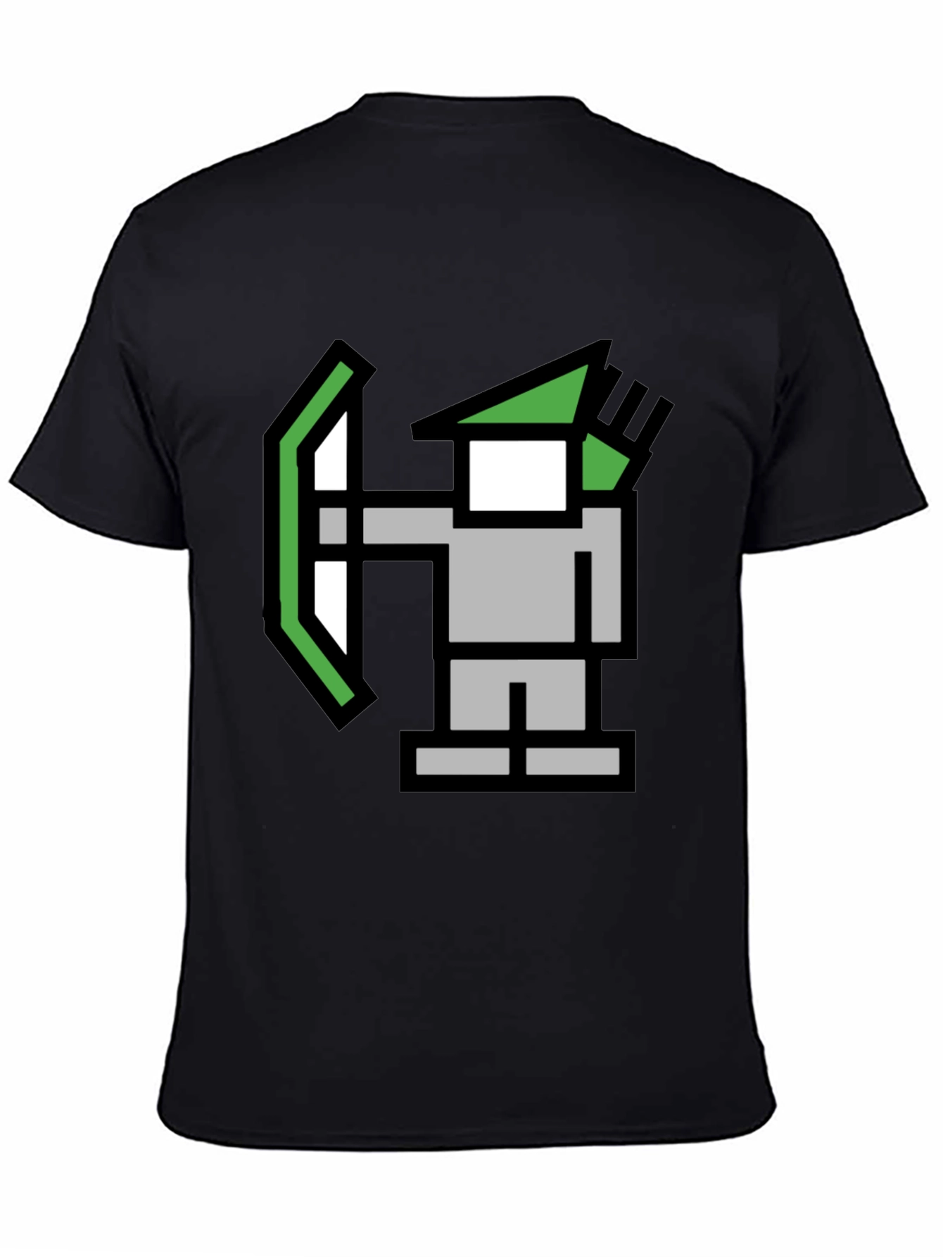 Pixel Archer Black Tee - Retro Gaming Style