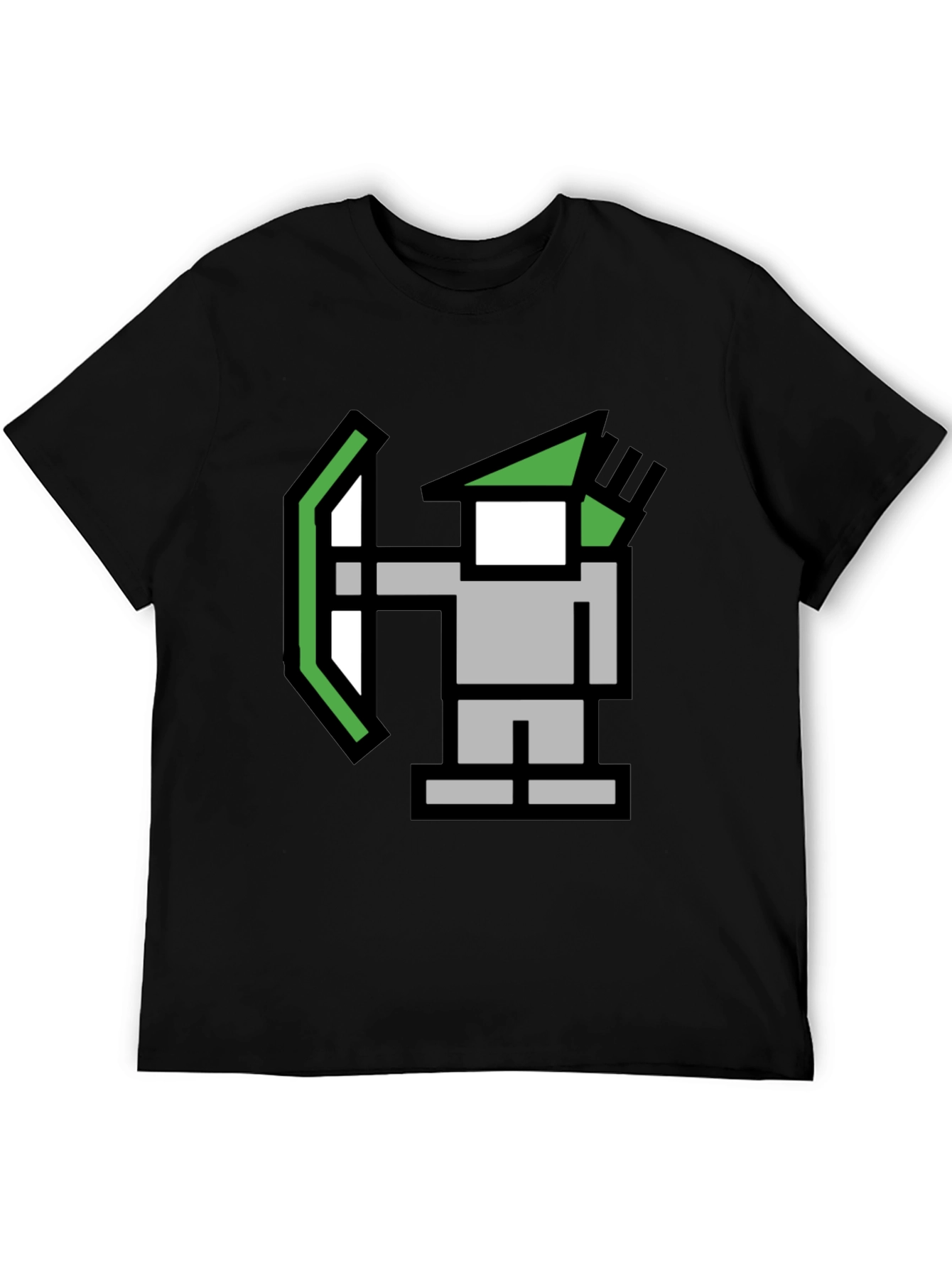 Pixel Archer Black Tee - Retro Gaming Style