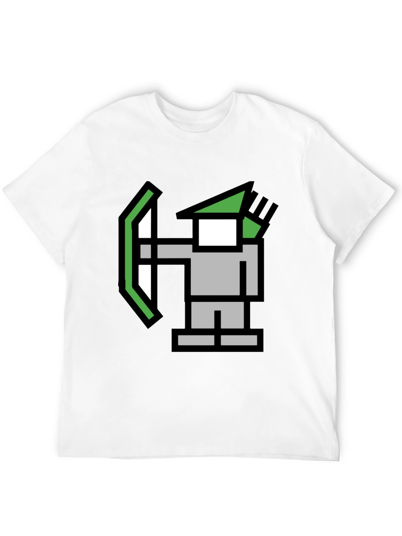 Pixel Archer Black Tee - Retro Gaming Style