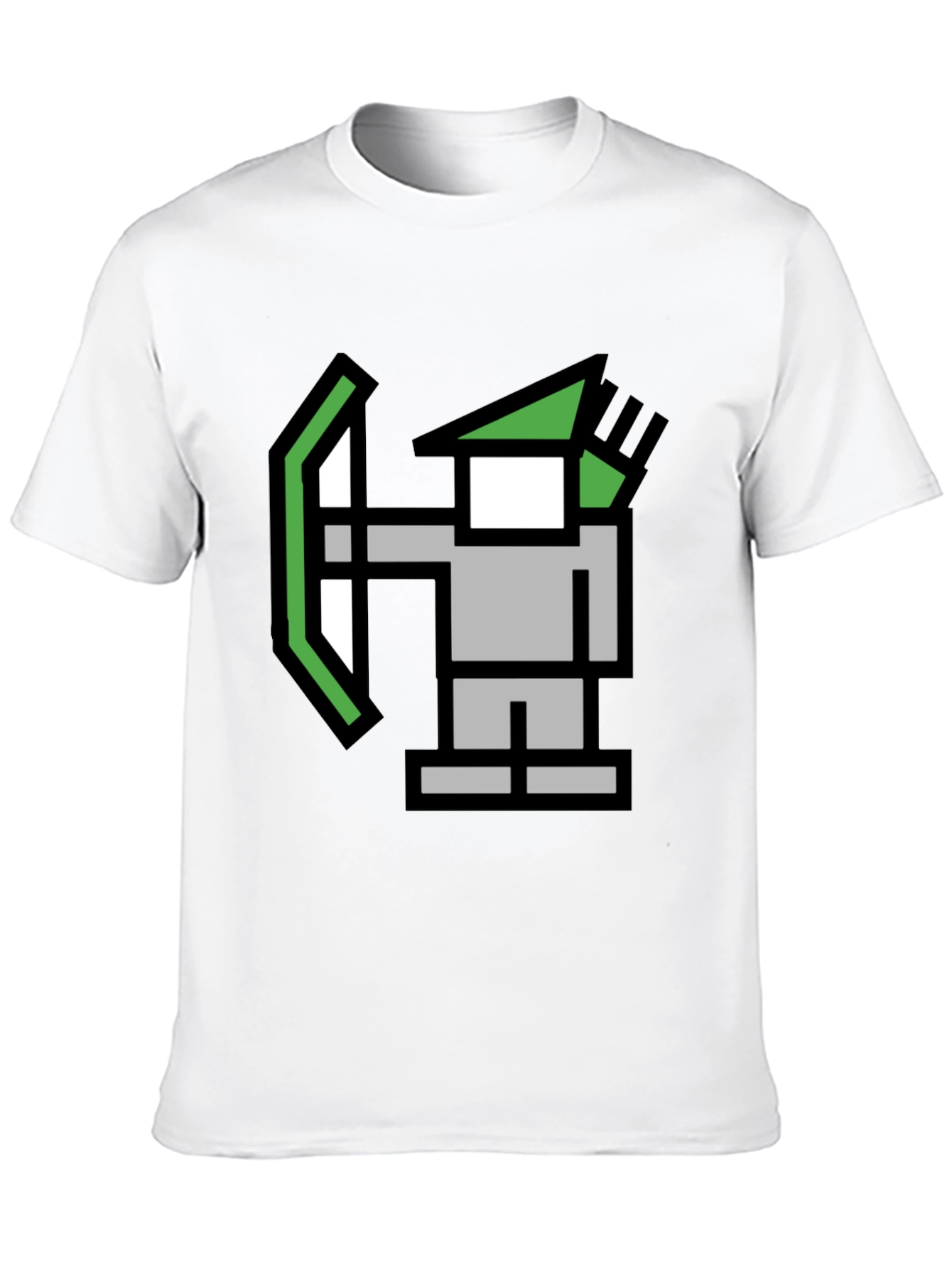 Pixel Archer Black Tee - Retro Gaming Style