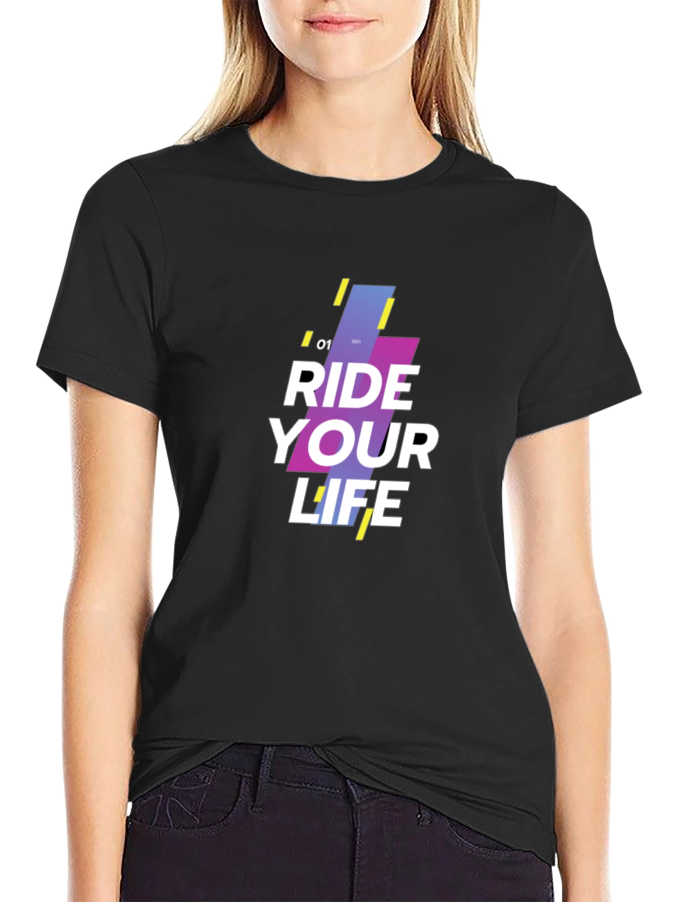 Ride Your Life Graphic Black T-Shirt