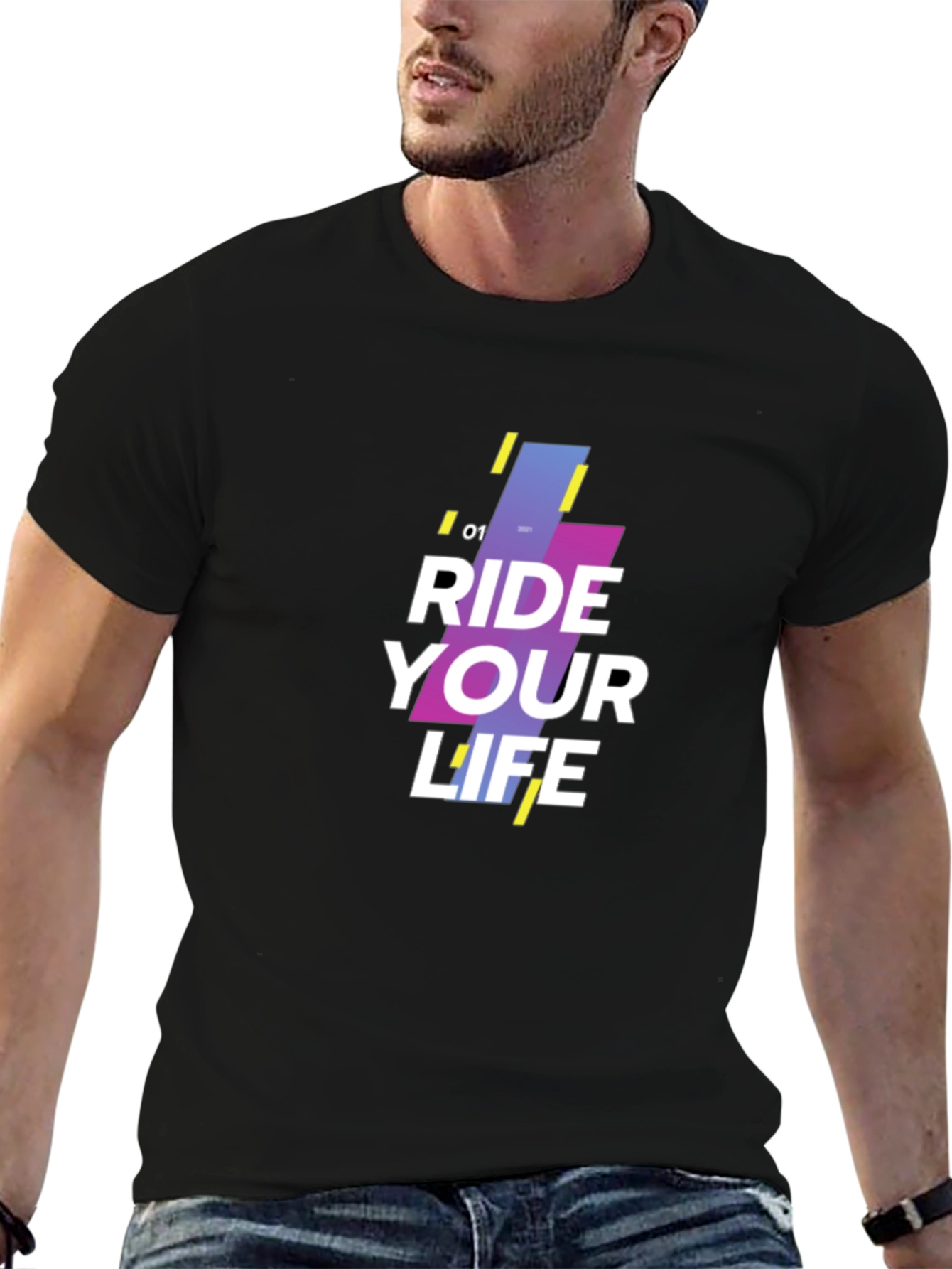 Ride Your Life Graphic Black T-Shirt