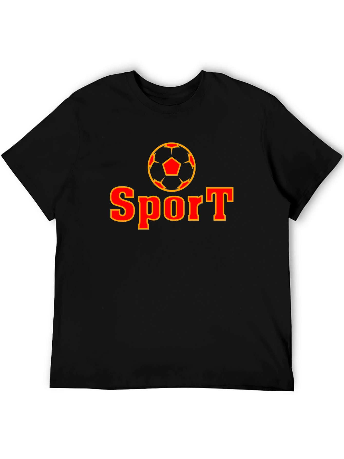 Sport Soccer Graphic T-Shirt - Black