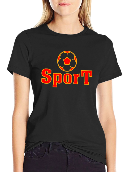 Sport Soccer Graphic T-Shirt - Black