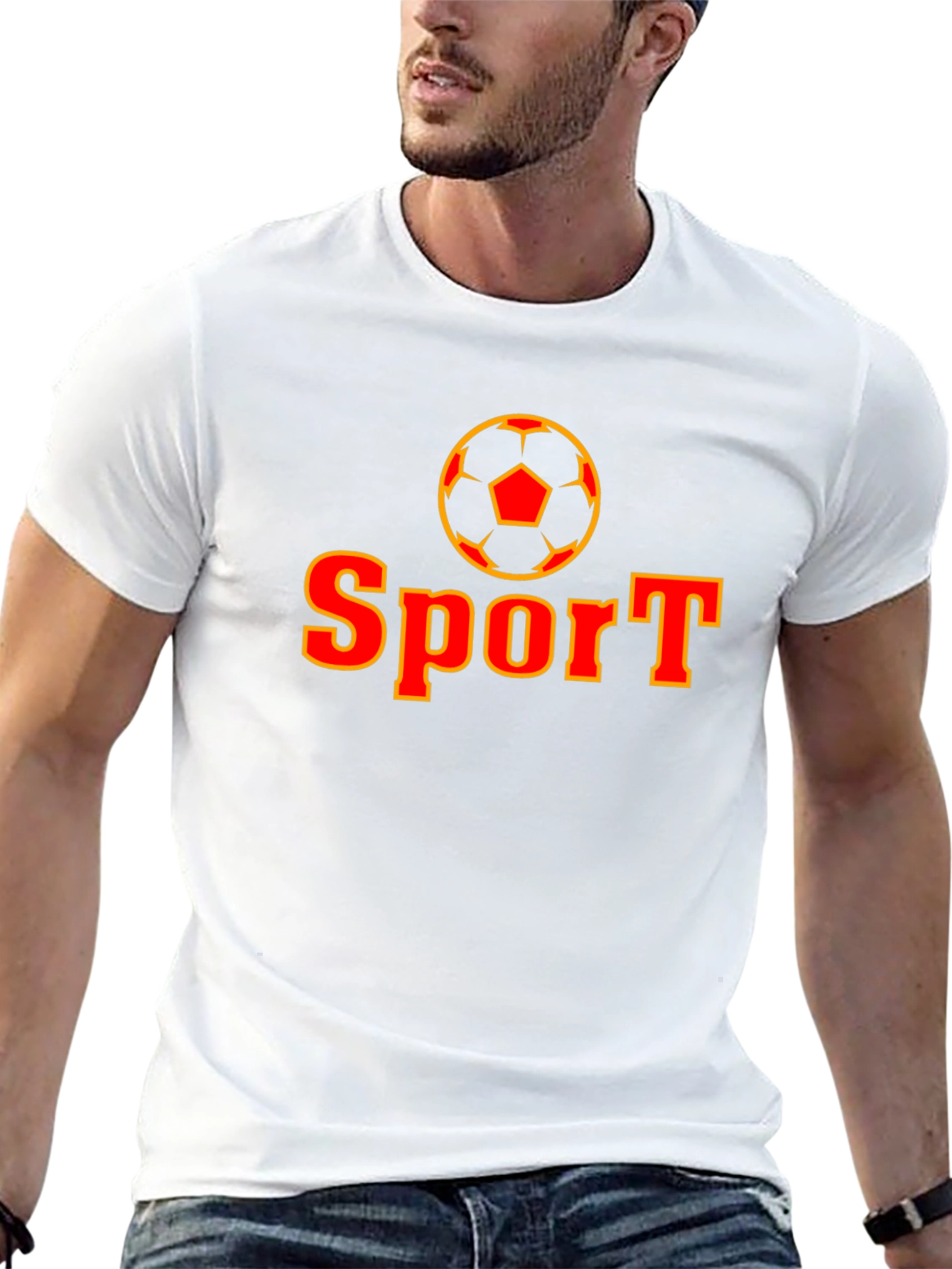 Sport Soccer Graphic T-Shirt - Black