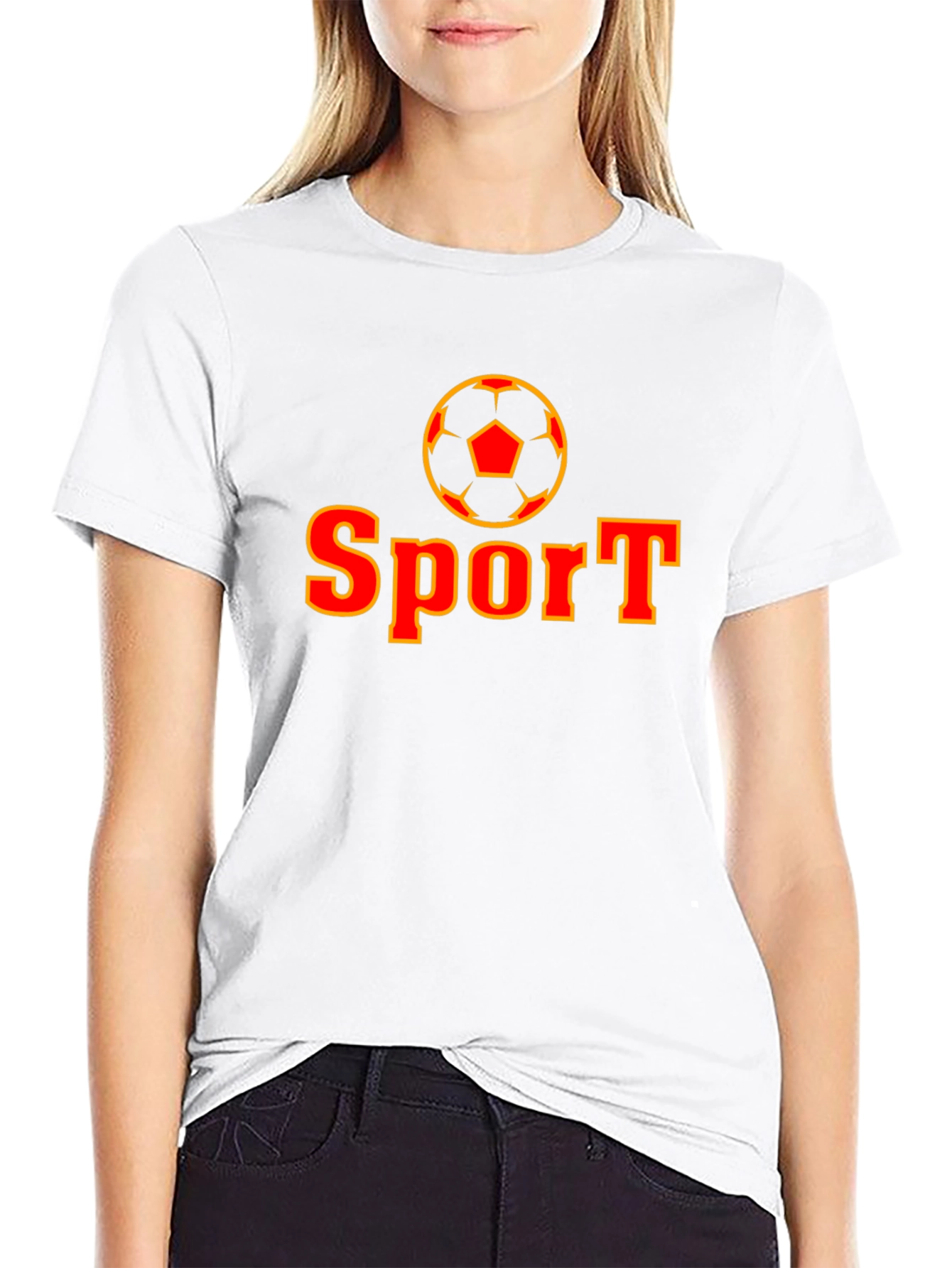 Sport Soccer Graphic T-Shirt - Black