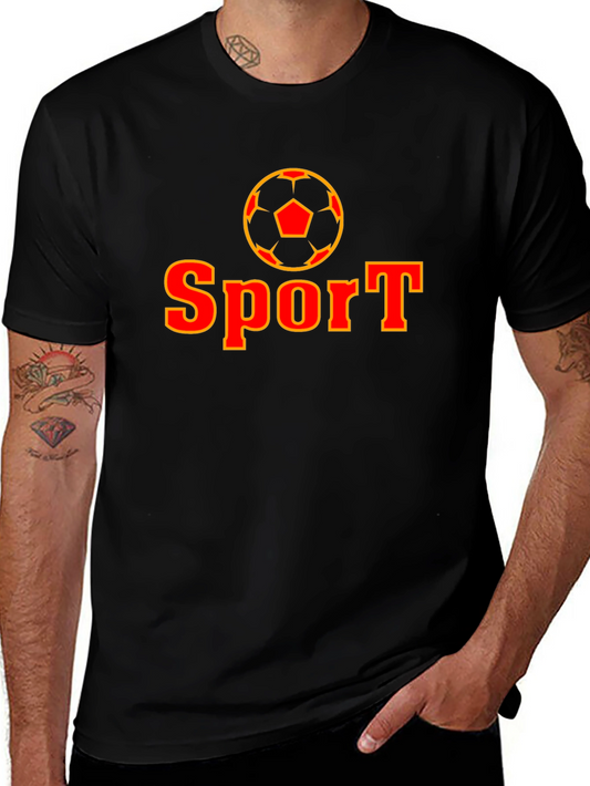 Sport Soccer Graphic T-Shirt - Black