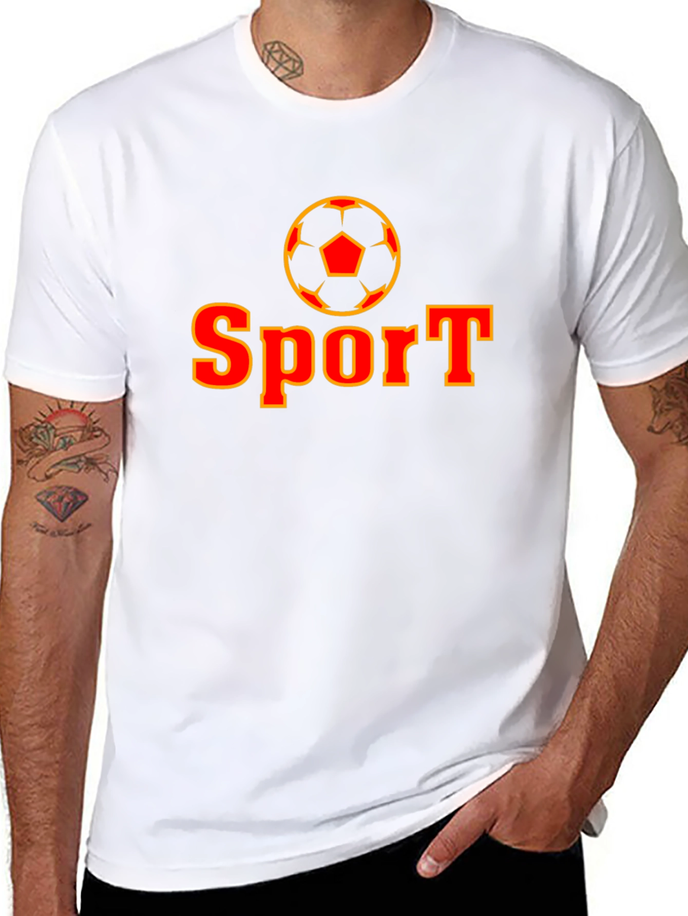 Sport Soccer Graphic T-Shirt - Black