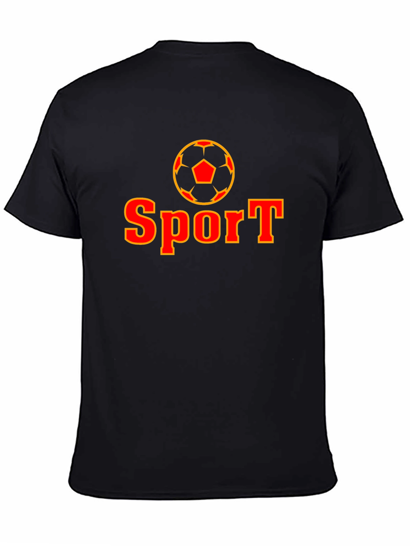 Sport Soccer Graphic T-Shirt - Black