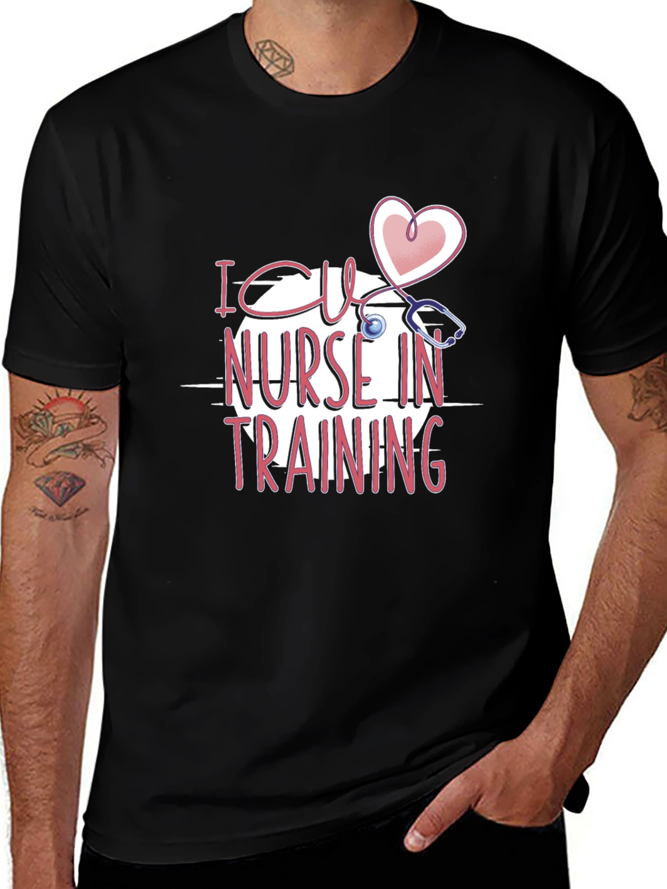 I CU Nurse in Training Black T-Shirt