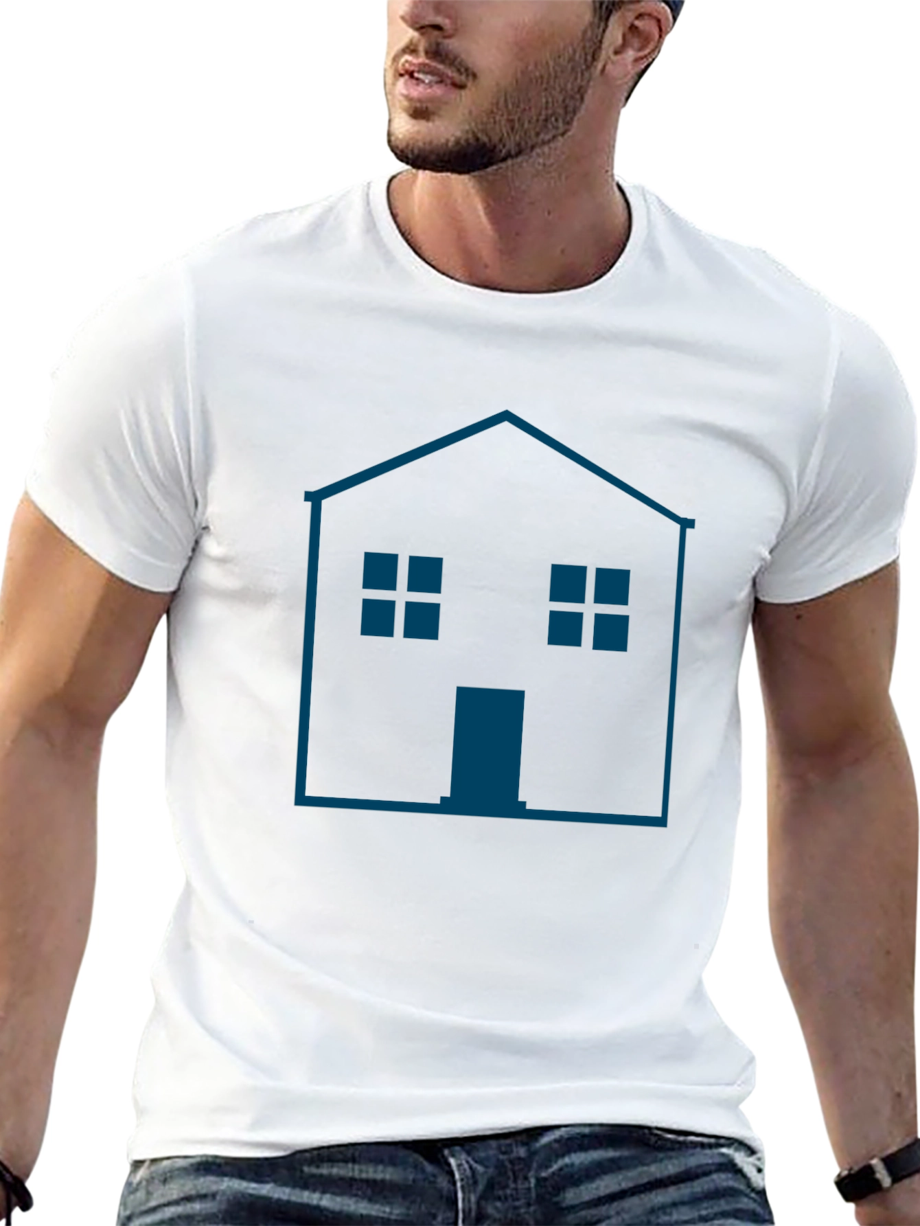 Modern House Graphic T-Shirt - Minimalist Design