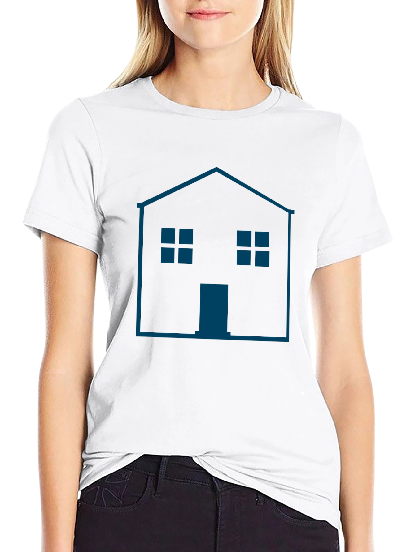 Modern House Graphic T-Shirt - Minimalist Design
