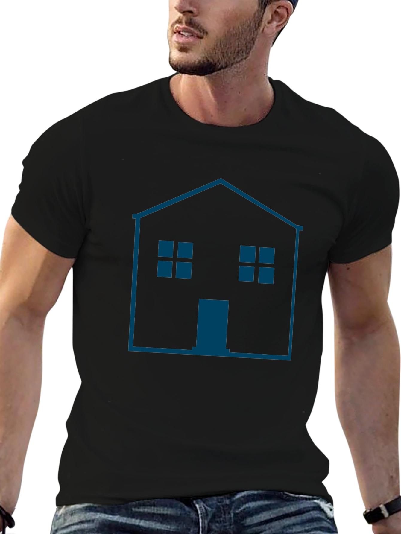 Modern House Graphic T-Shirt - Minimalist Design