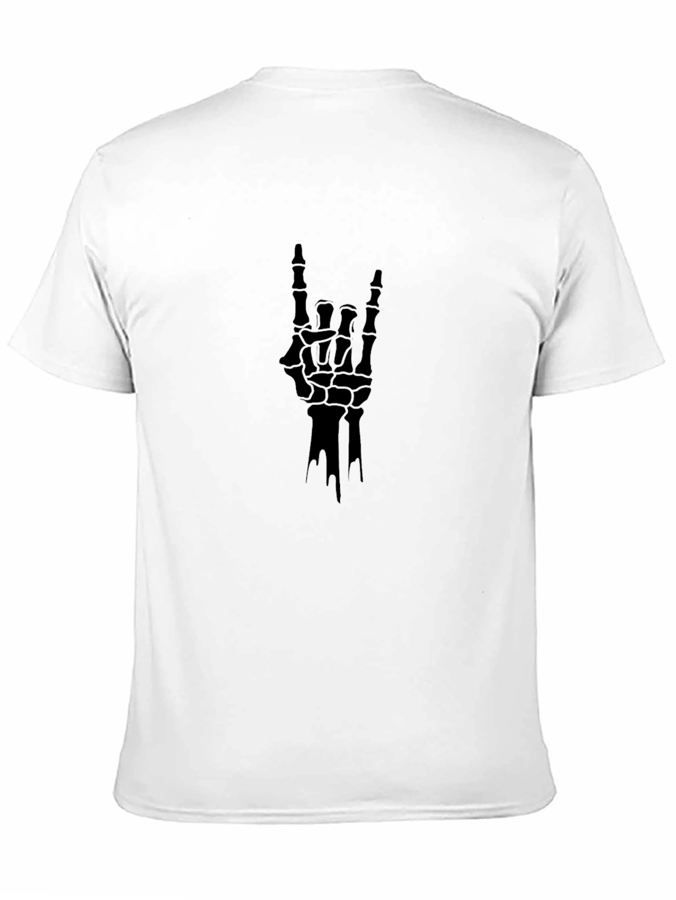 Rock On Skeleton Hand Black T-Shirt