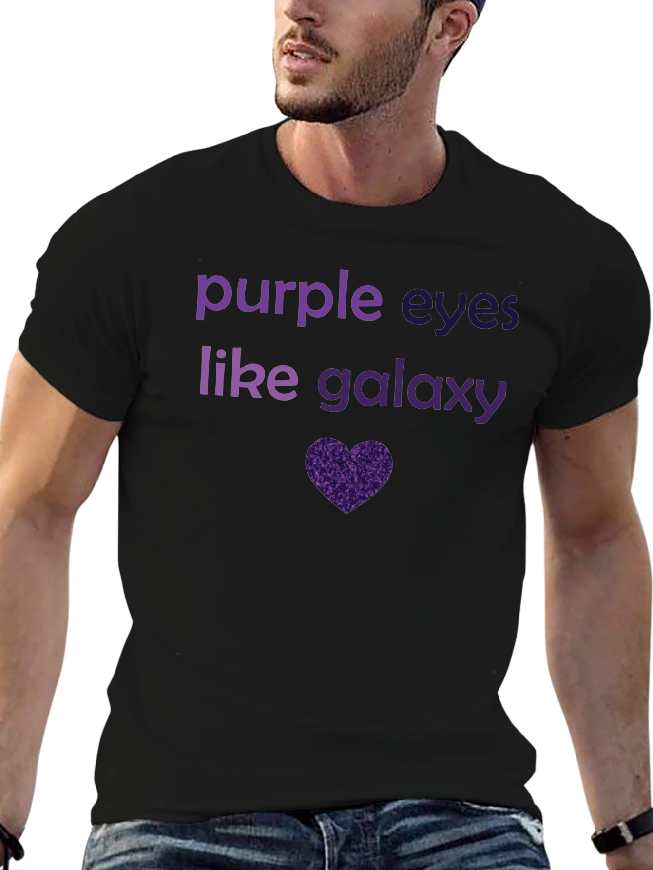 Purple Eyes Galaxy Graphic Tee
