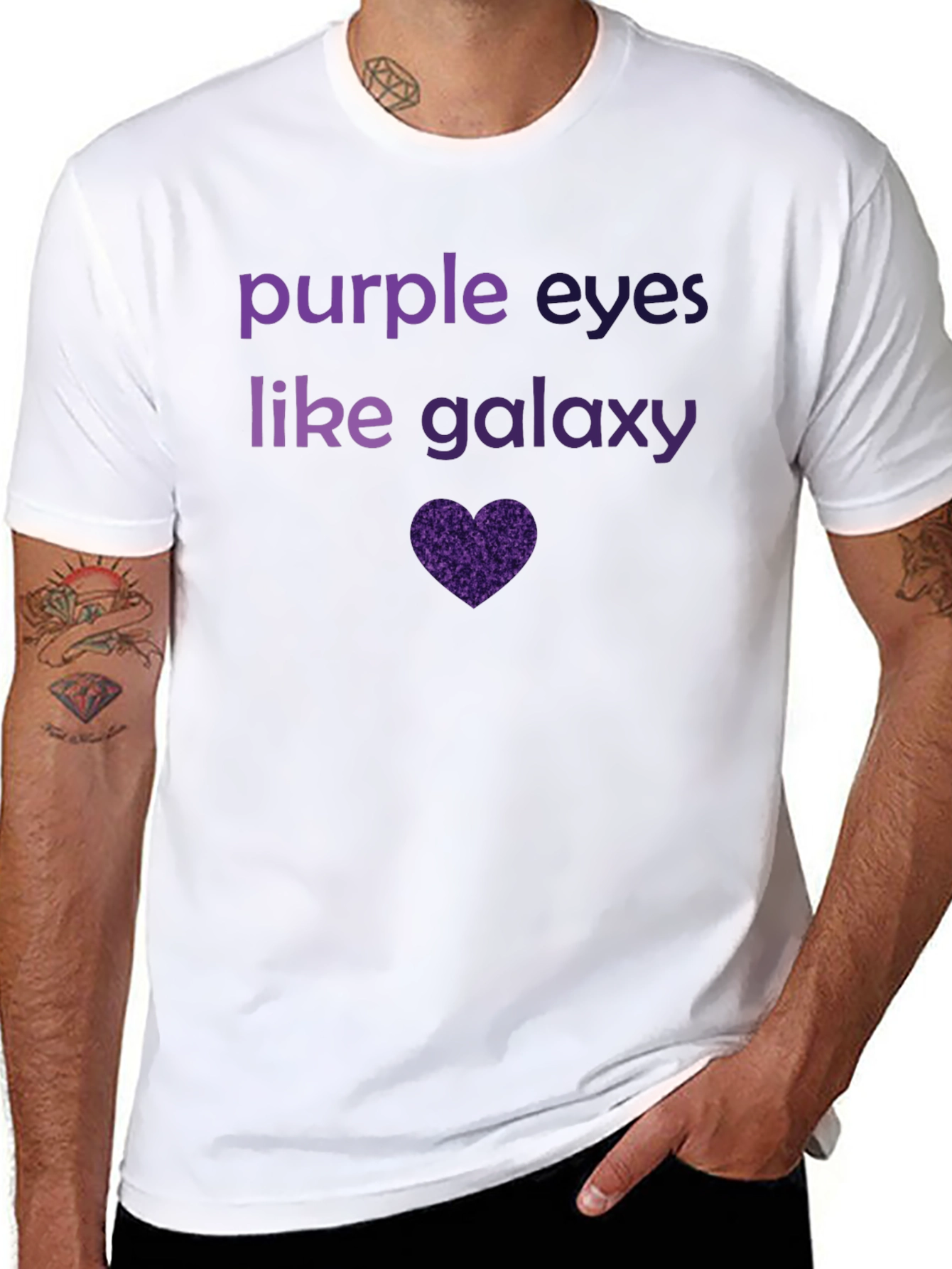 Purple Eyes Galaxy Graphic Tee