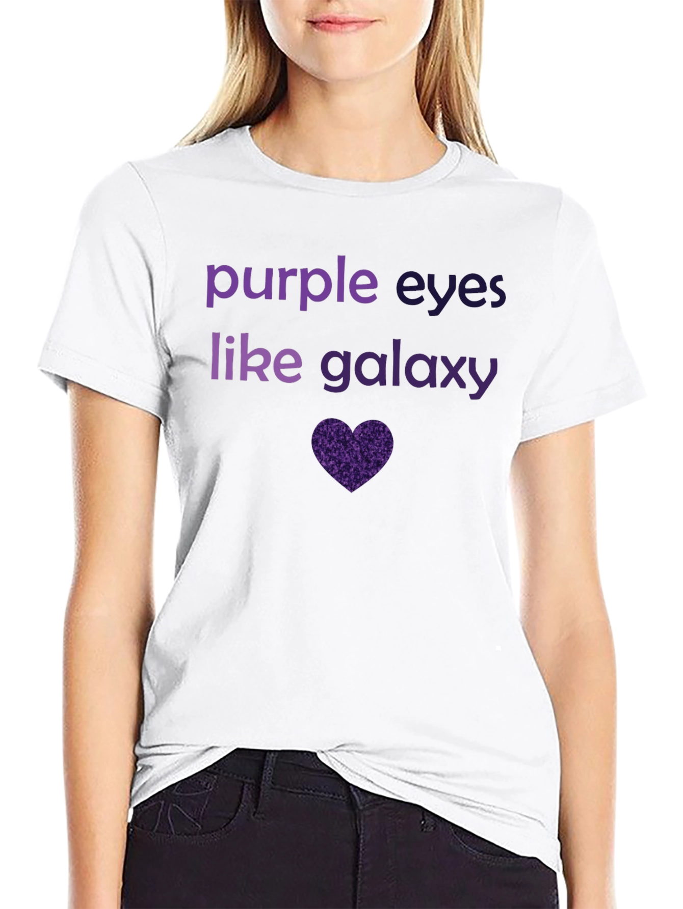 Purple Eyes Galaxy Graphic Tee