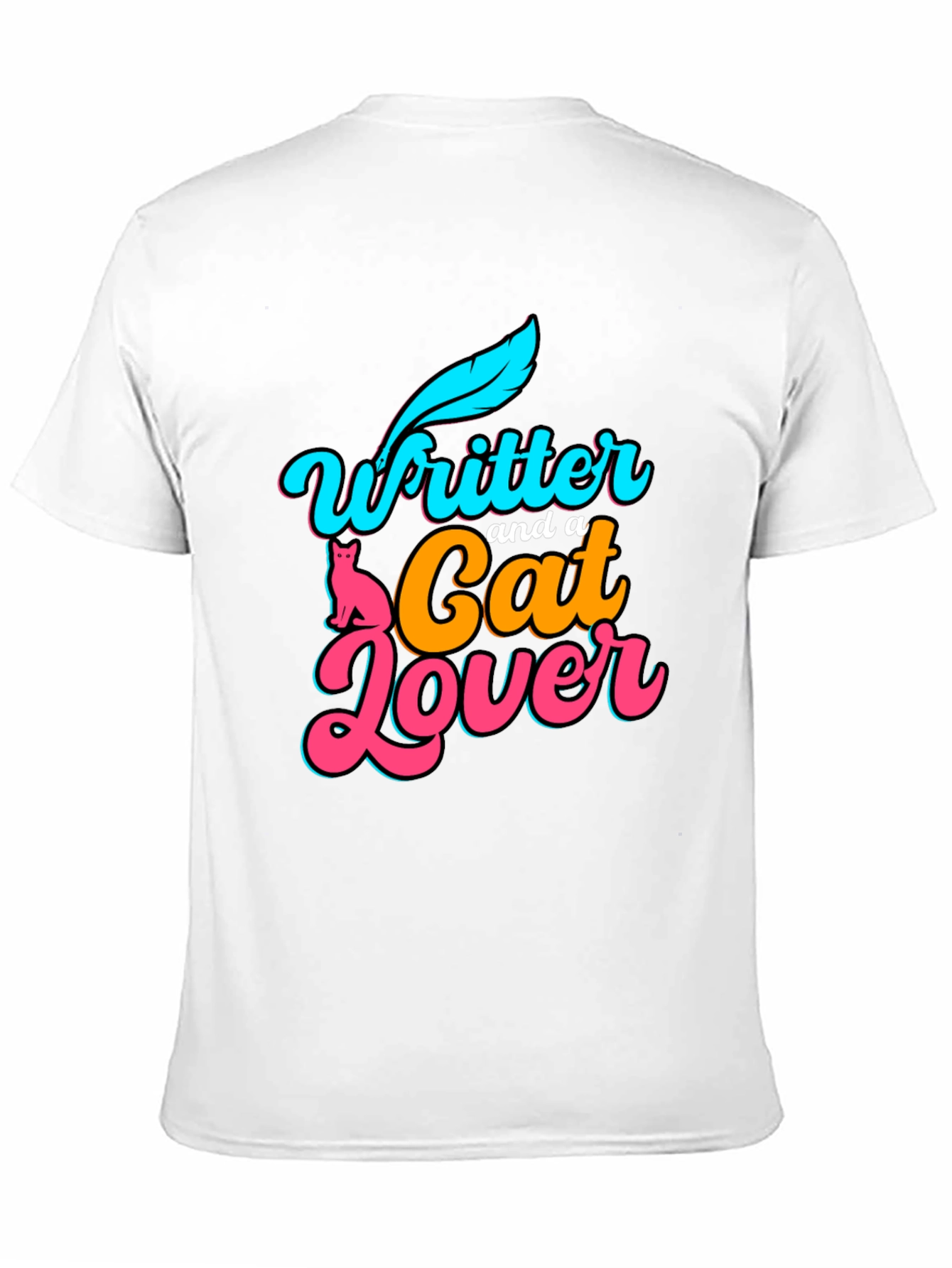 Writer and Cat Lover Graphic T-Shirt