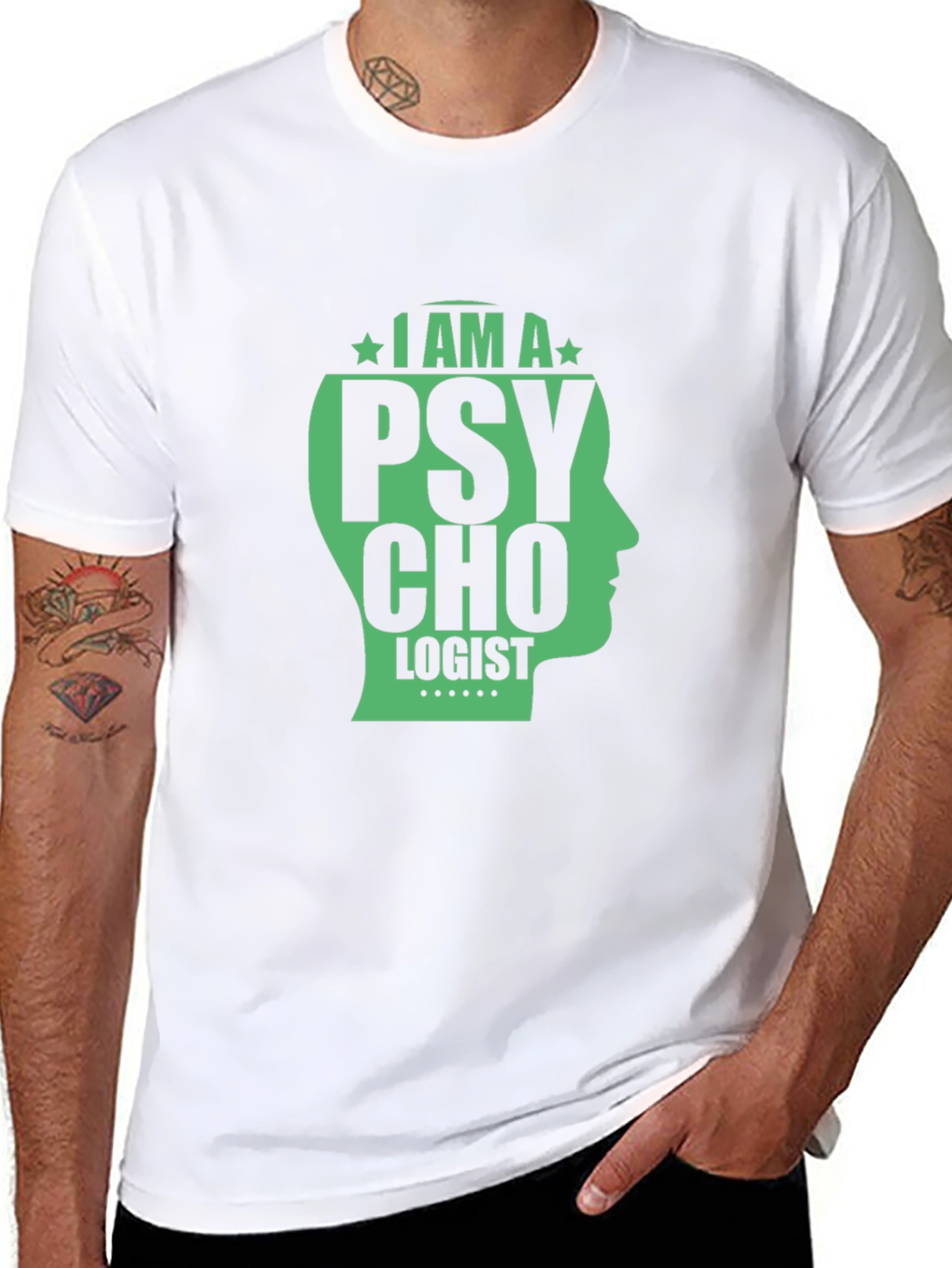 I AM A PSYCHOLOGIST Graphic T-Shirt - Black
