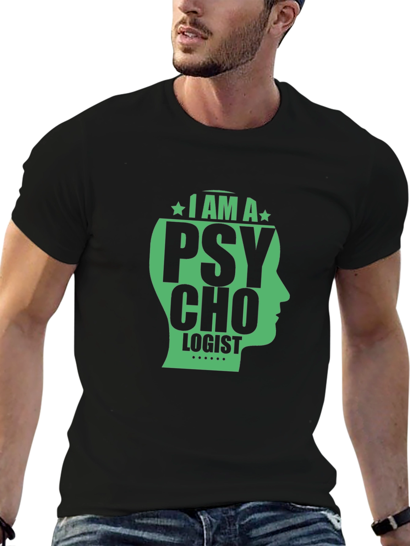 I AM A PSYCHOLOGIST Graphic T-Shirt - Black