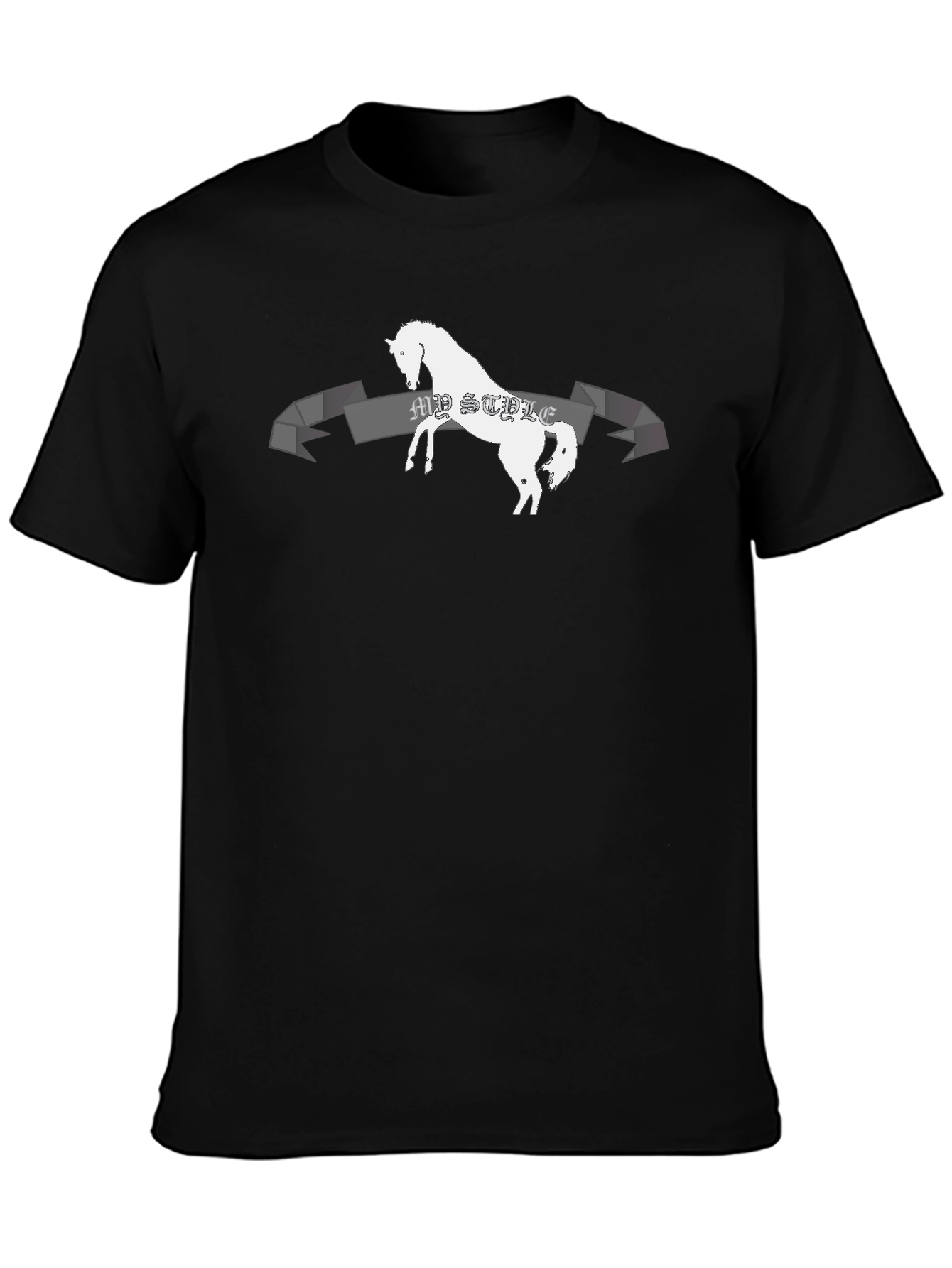 Black Horse Graphic T-Shirt - My Style
