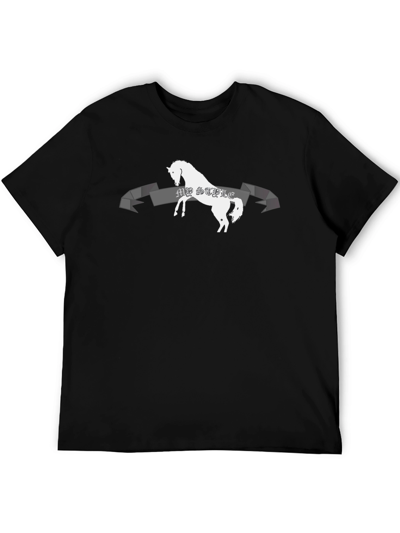 Black Horse Graphic T-Shirt - My Style