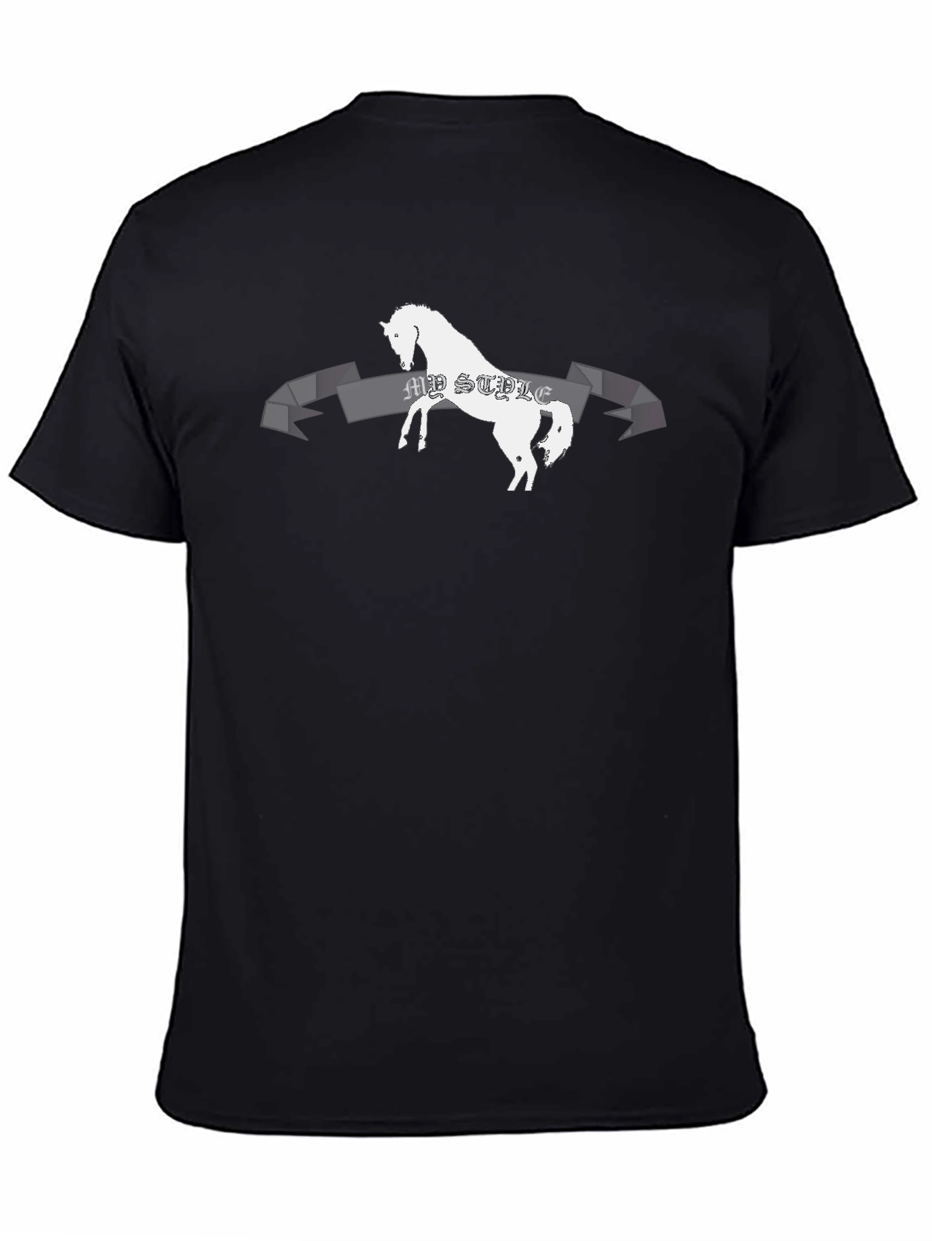 Black Horse Graphic T-Shirt - My Style