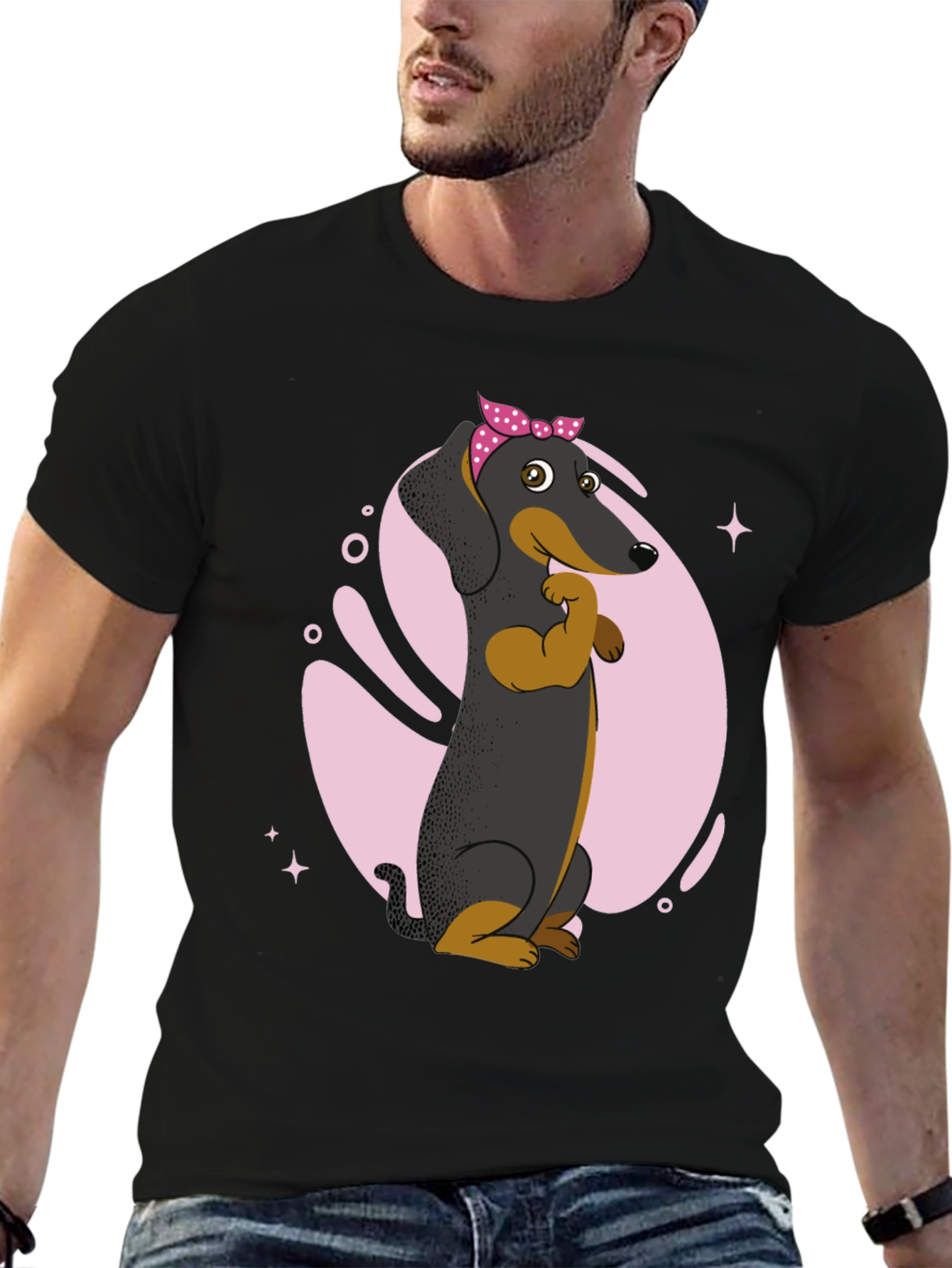 Muscle Dachshund T-Shirt - Funny Dog Tee